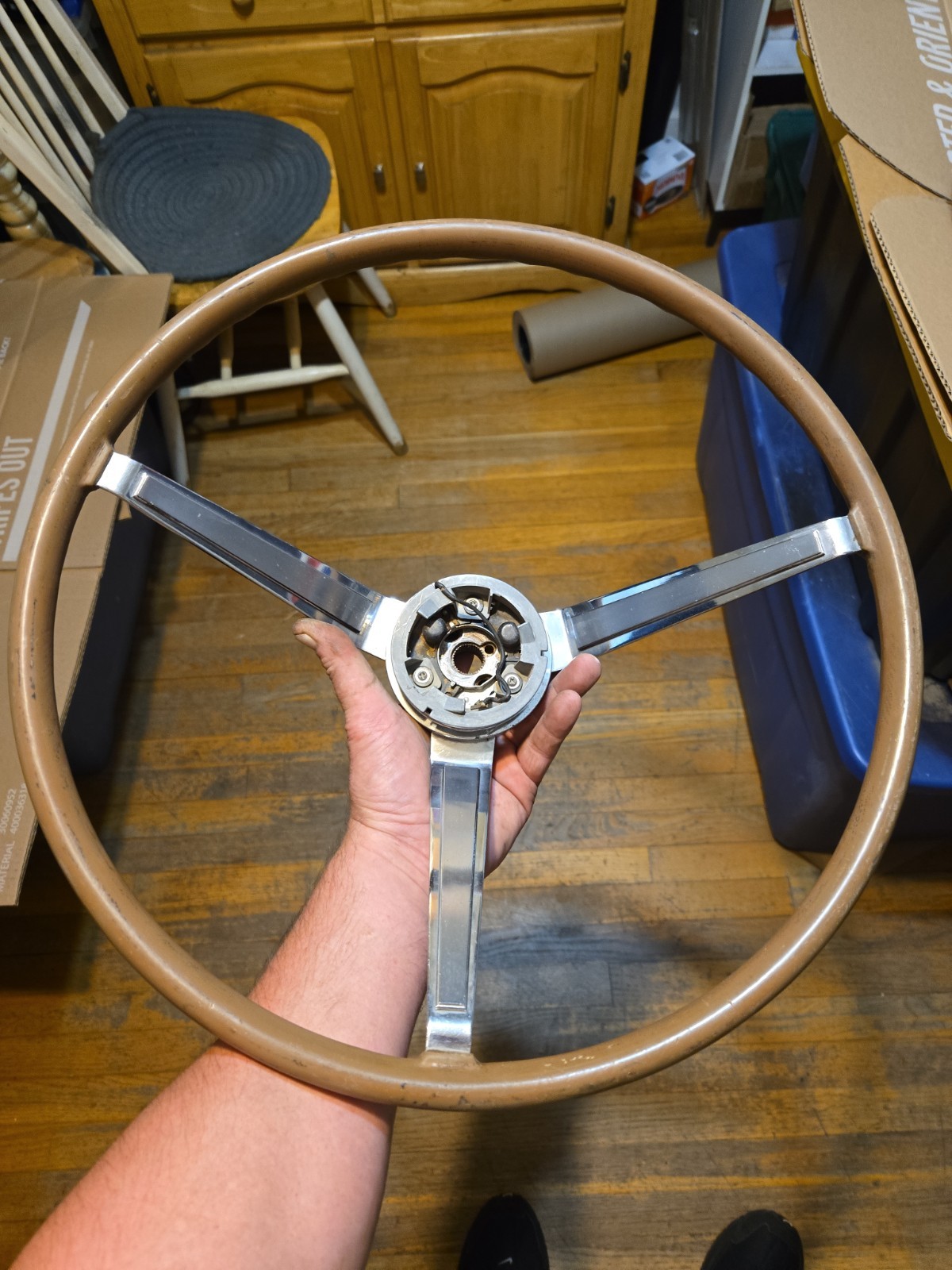 1964-67 Charger Simulated Woodgrain Steering Wheel 2530250 Oem A/B Body Mopar