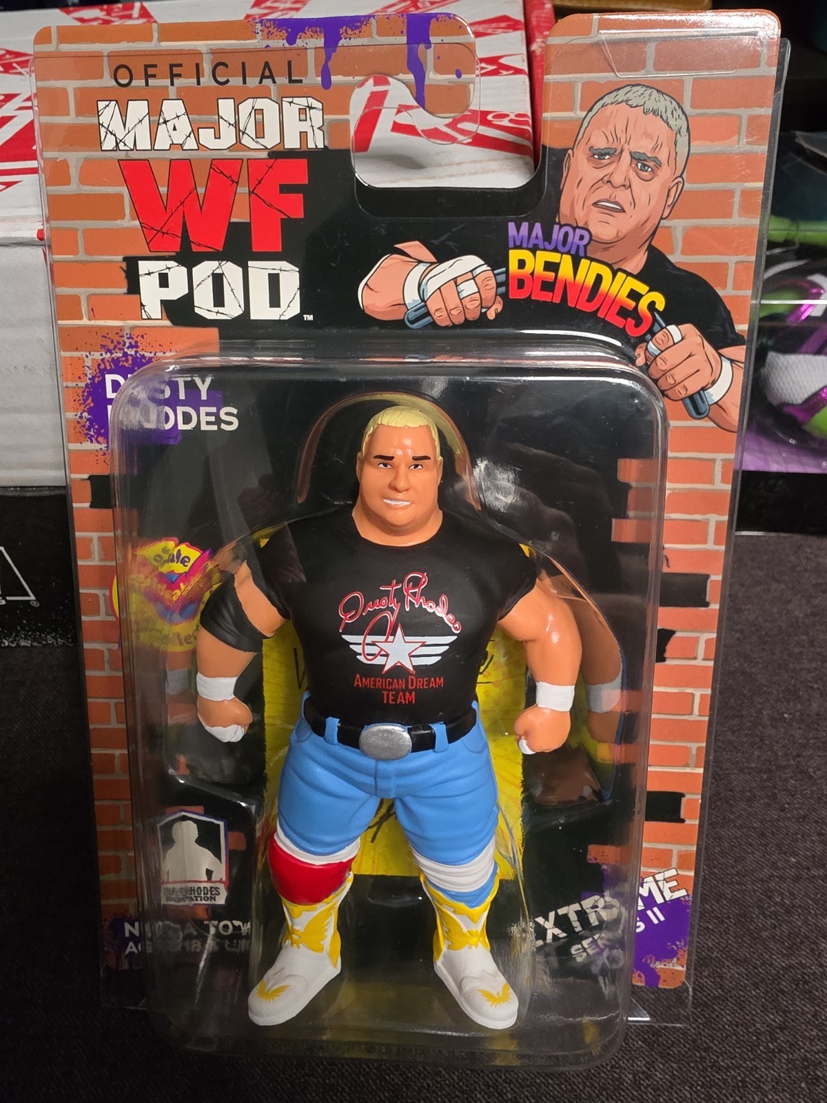 MWFP Dusty Rhodes Major Bendies Extreme BLOODY CHASE Wrestling Figure ECW WWE