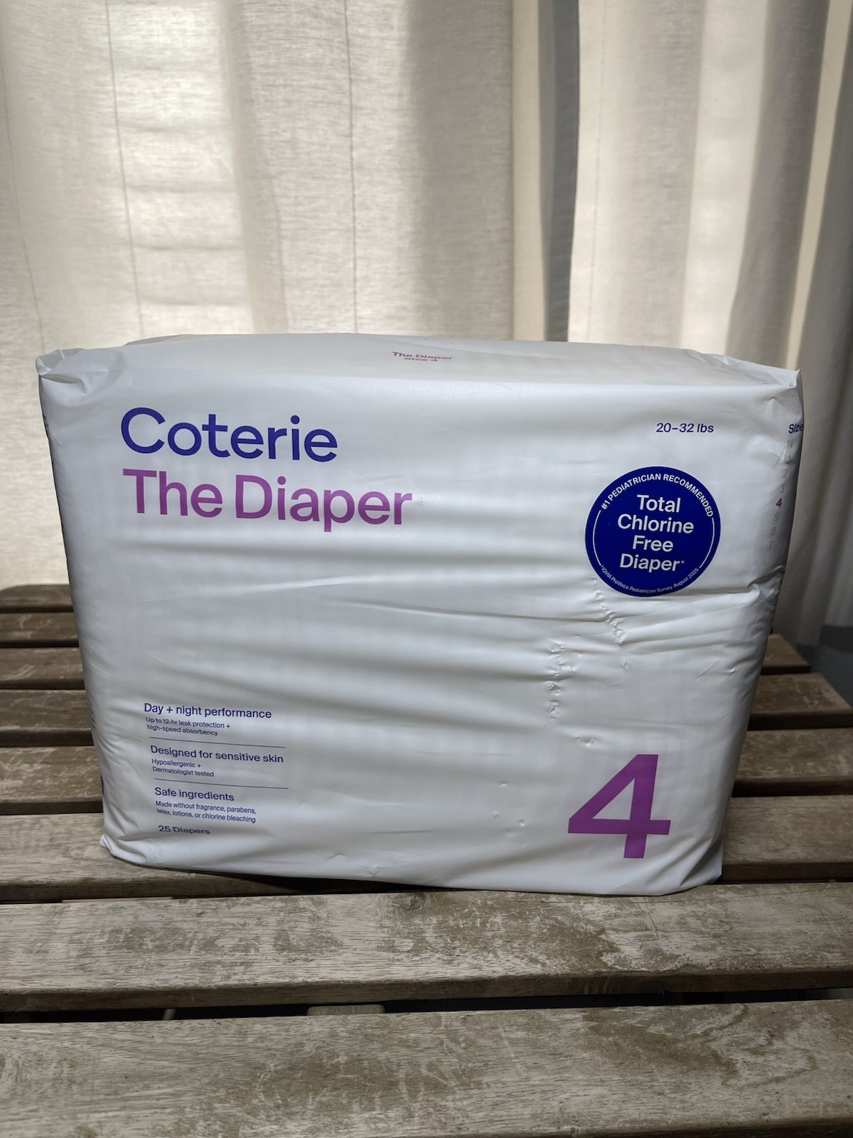 25 Disposable Diapers Size 4 Coterie The Diaper (20-32 Lbs) New In Packaging