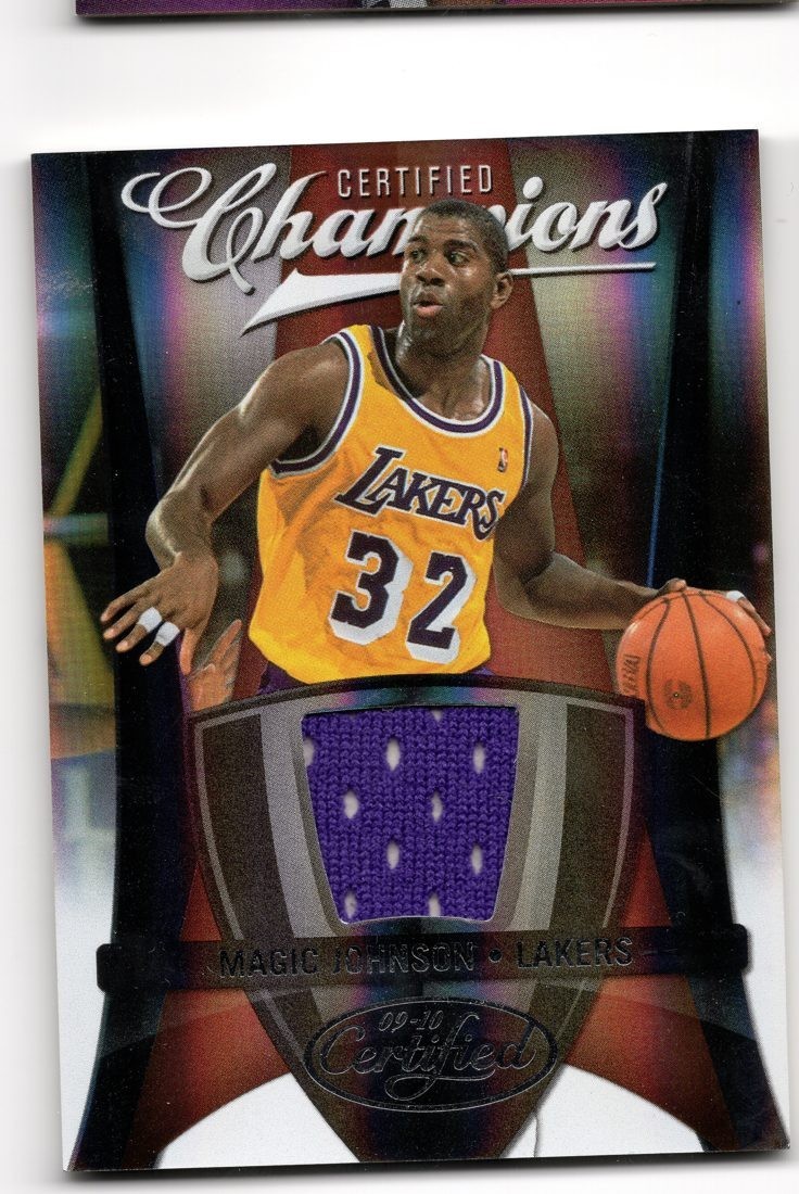 2009-10 Certified Champions 11 Magic Johnson Lakers Game-Worn 96/99