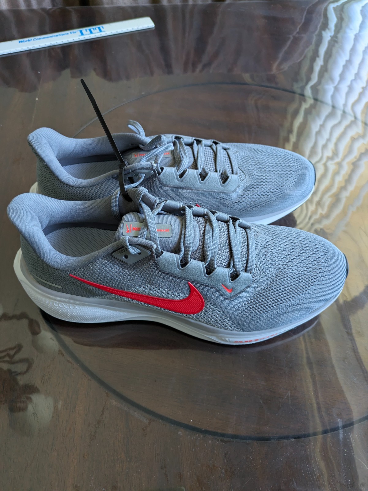 Size 11 - Nike Air Zoom Pegasus 41 Cool Grey Bright Crimson