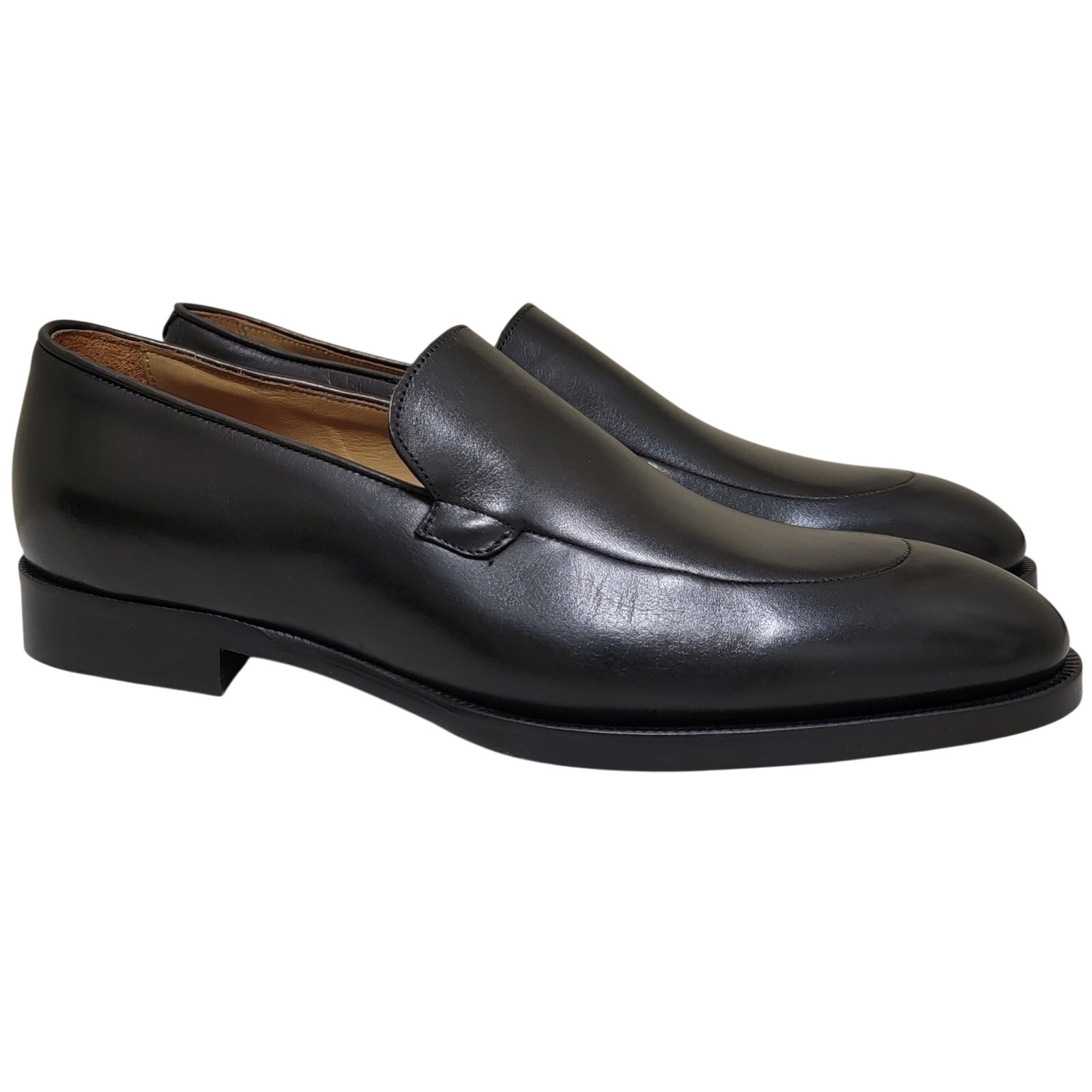 Bruno Magli Men Pertini Slip On Loafers Size US 9M Black Leather Bruno Magli Men Pertini Slip On Loafers Size US 9M Black Leather