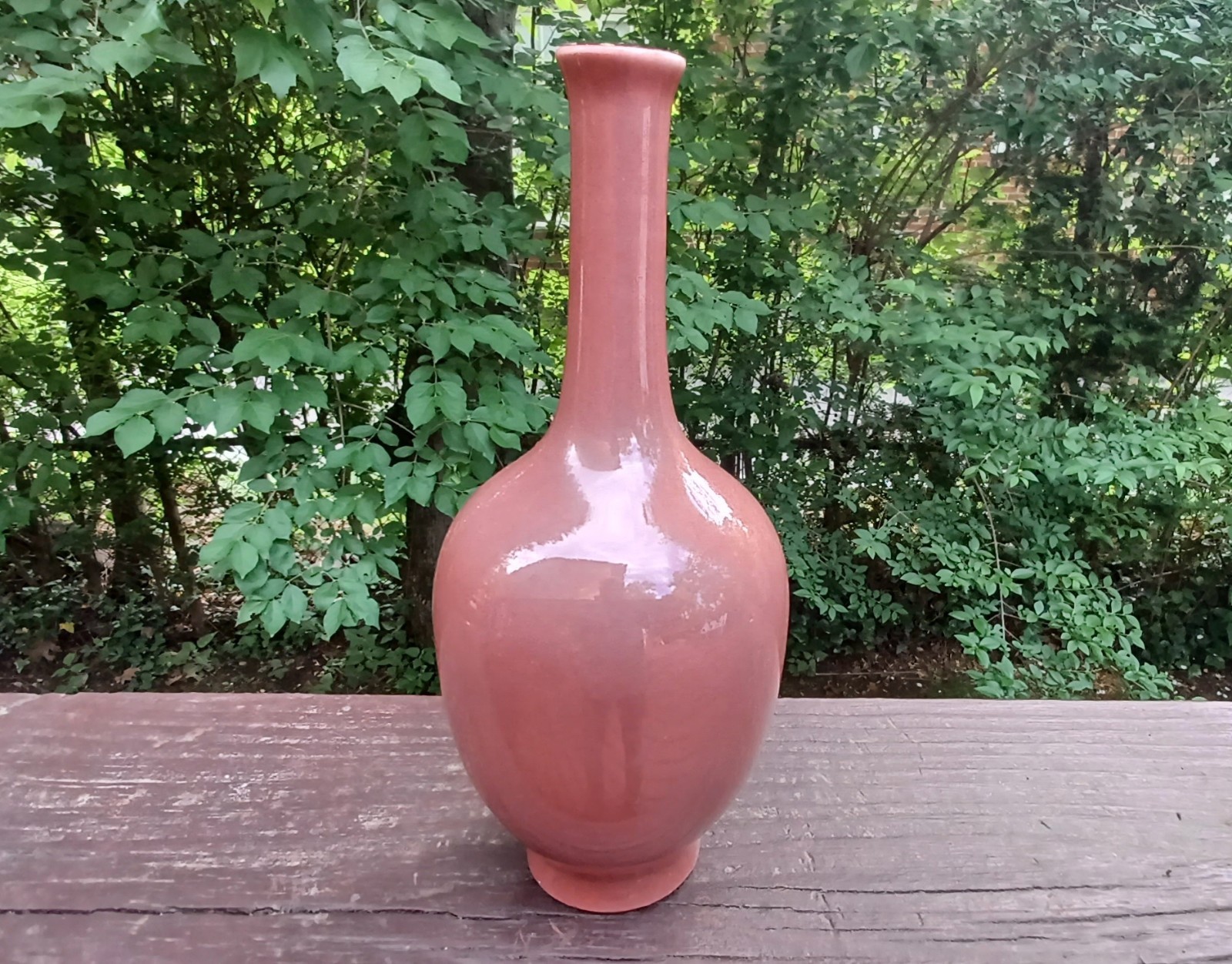 ⭕️Fine 19th Century Chinese Export Bottle Vase, Oxblood, Sang de Boeuf