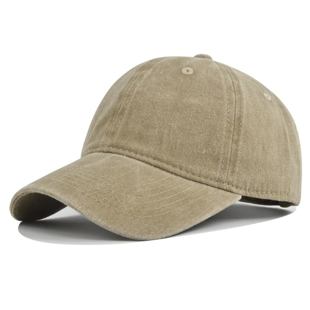 Unisex Vintage Washed Cotton Baseball Cap Distressed Adjustable Classic Low Prof