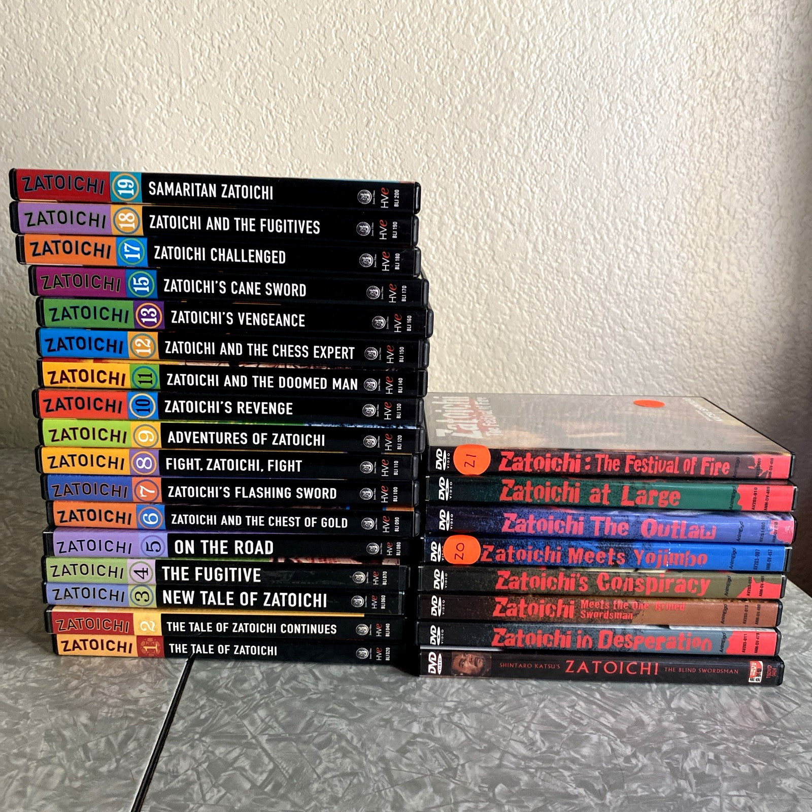 ZATOICHI The Blind Swordsman Series 25 DVD Lot Most have Posters Excellent Discs ZATOICHI The Blind Swordsman Series 25 DVD Lot Most have Posters Excellent Discs