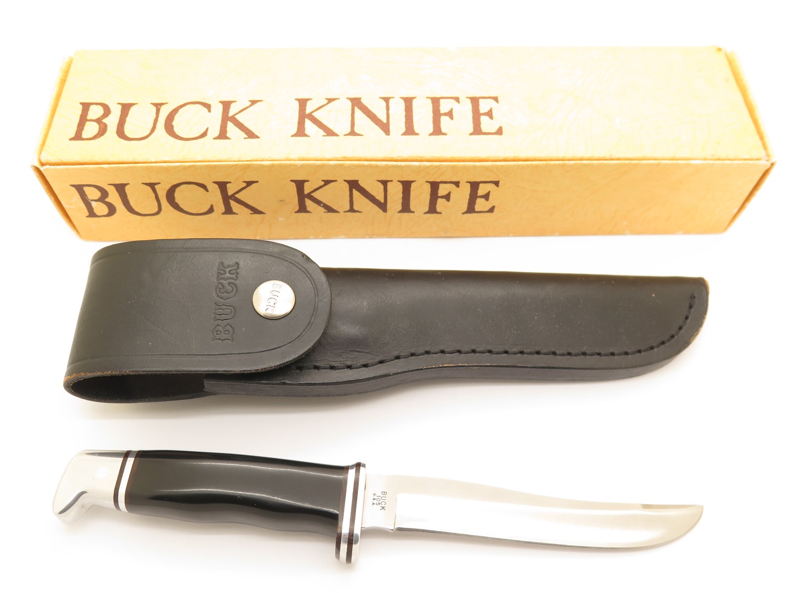 Vintage 1972-86 Buck 105 Pathfinder 3 Three Liner USA Fixed Blade Hunting Knife
