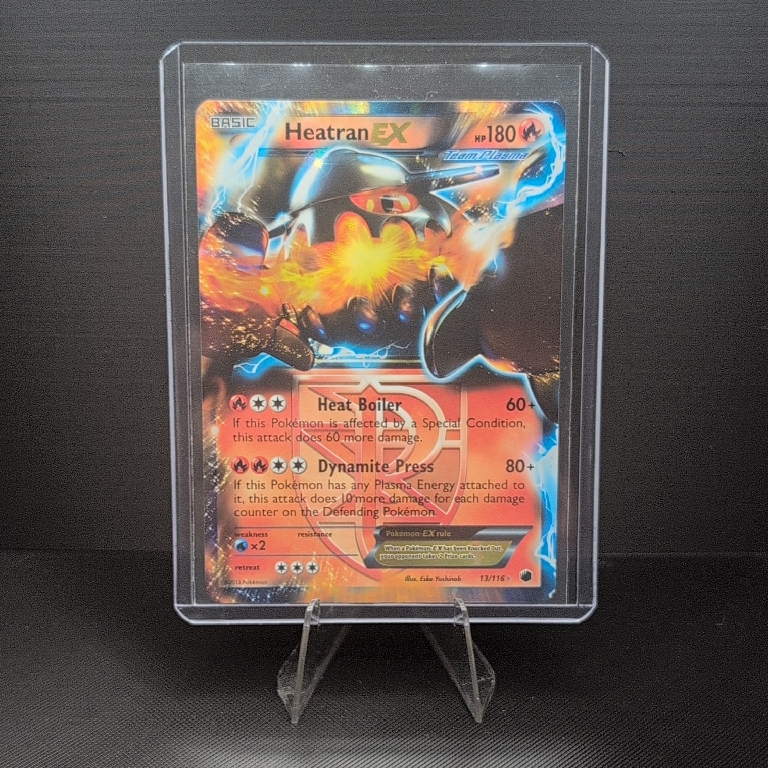 Heatran EX 13/116 Plasma Freeze Full Art Holo Ultra Rare 180 HP 2013 Heatran EX 13/116 Plasma Freeze Full Art Holo Ultra Rare 180 HP 2013