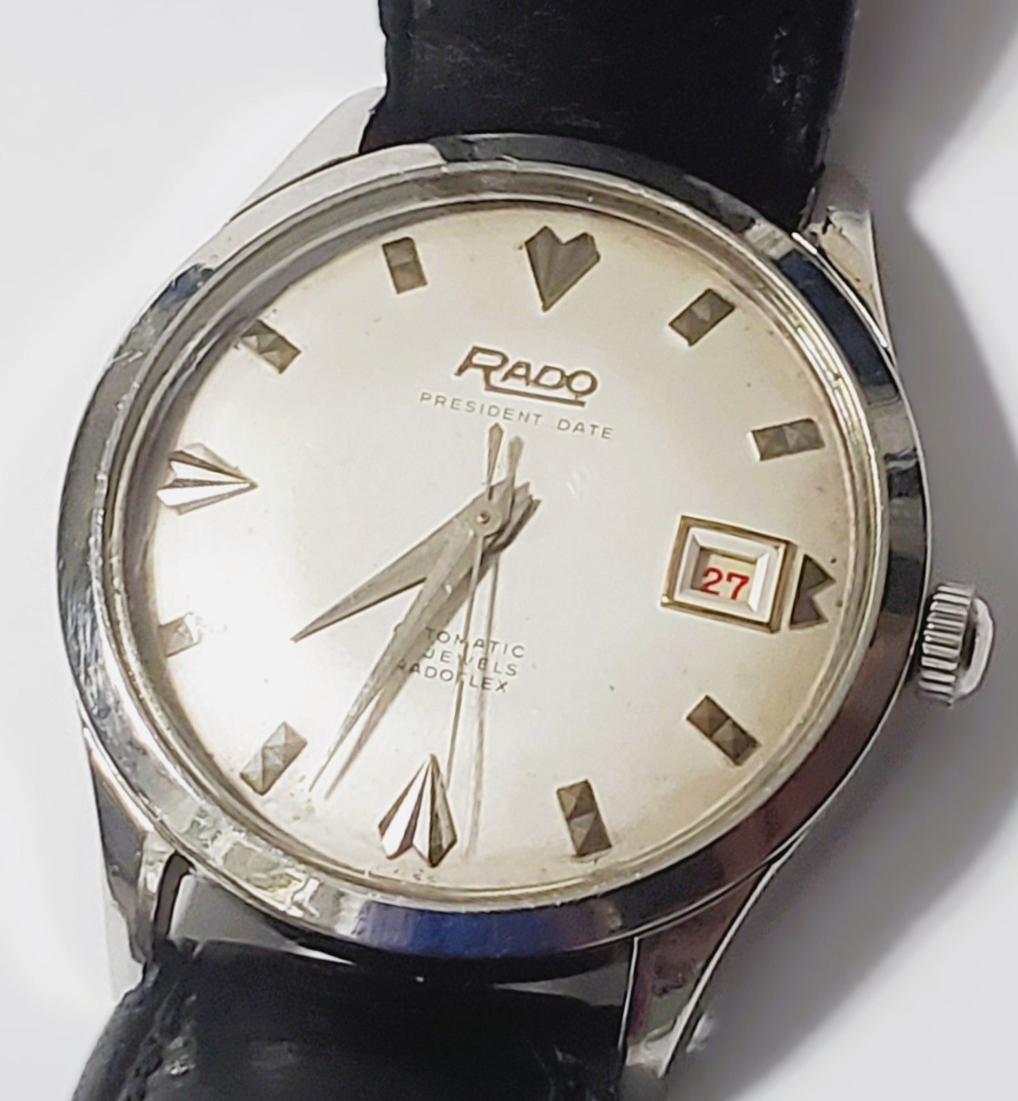 1960s ~ Rado President Date Automatic 17j Men\'s Watch ~ Rado Band ~ Running