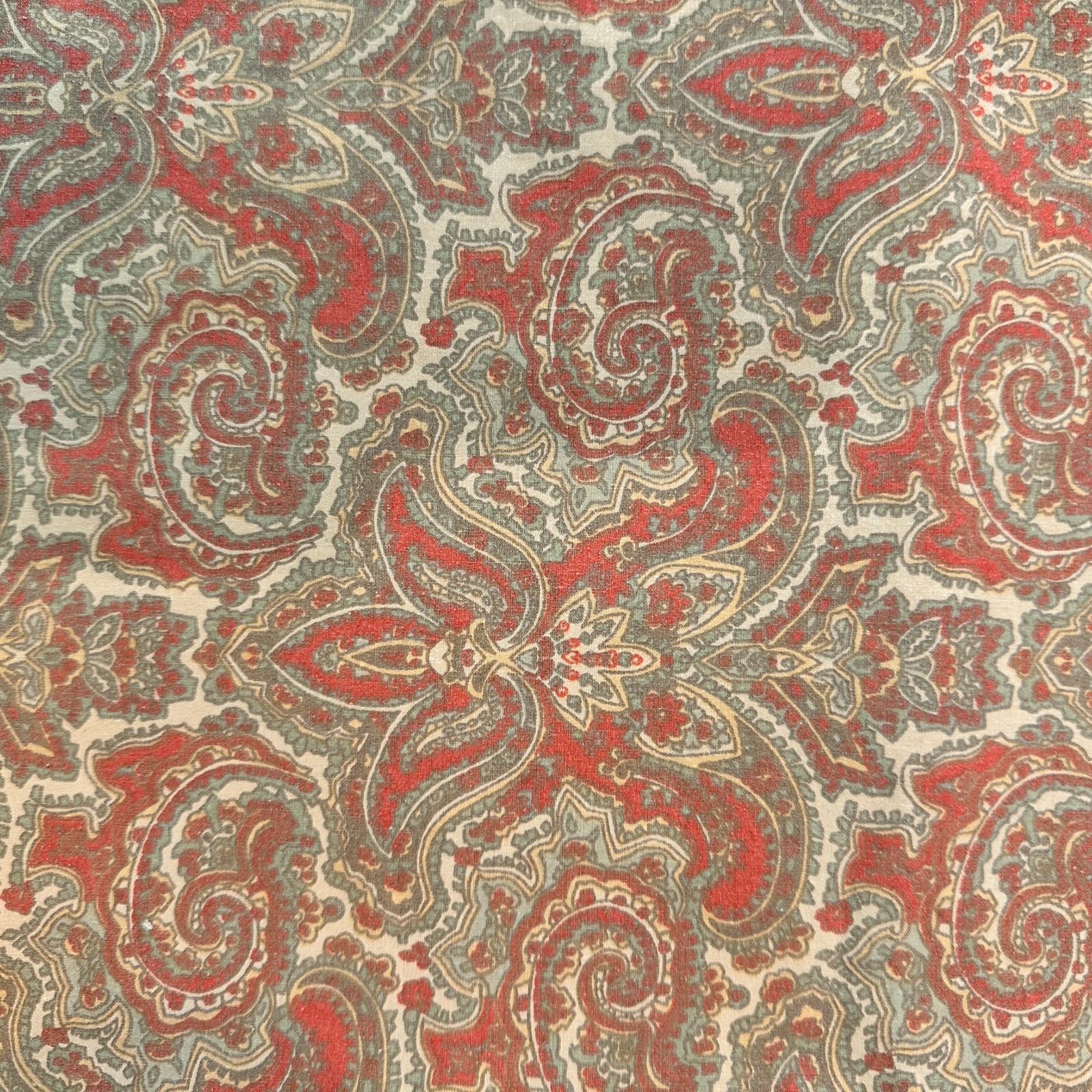 VTG RALPH LAUREN Irish Cottage BRIDGET Pink Paisley FULL Flat Sheet Cotton NEW