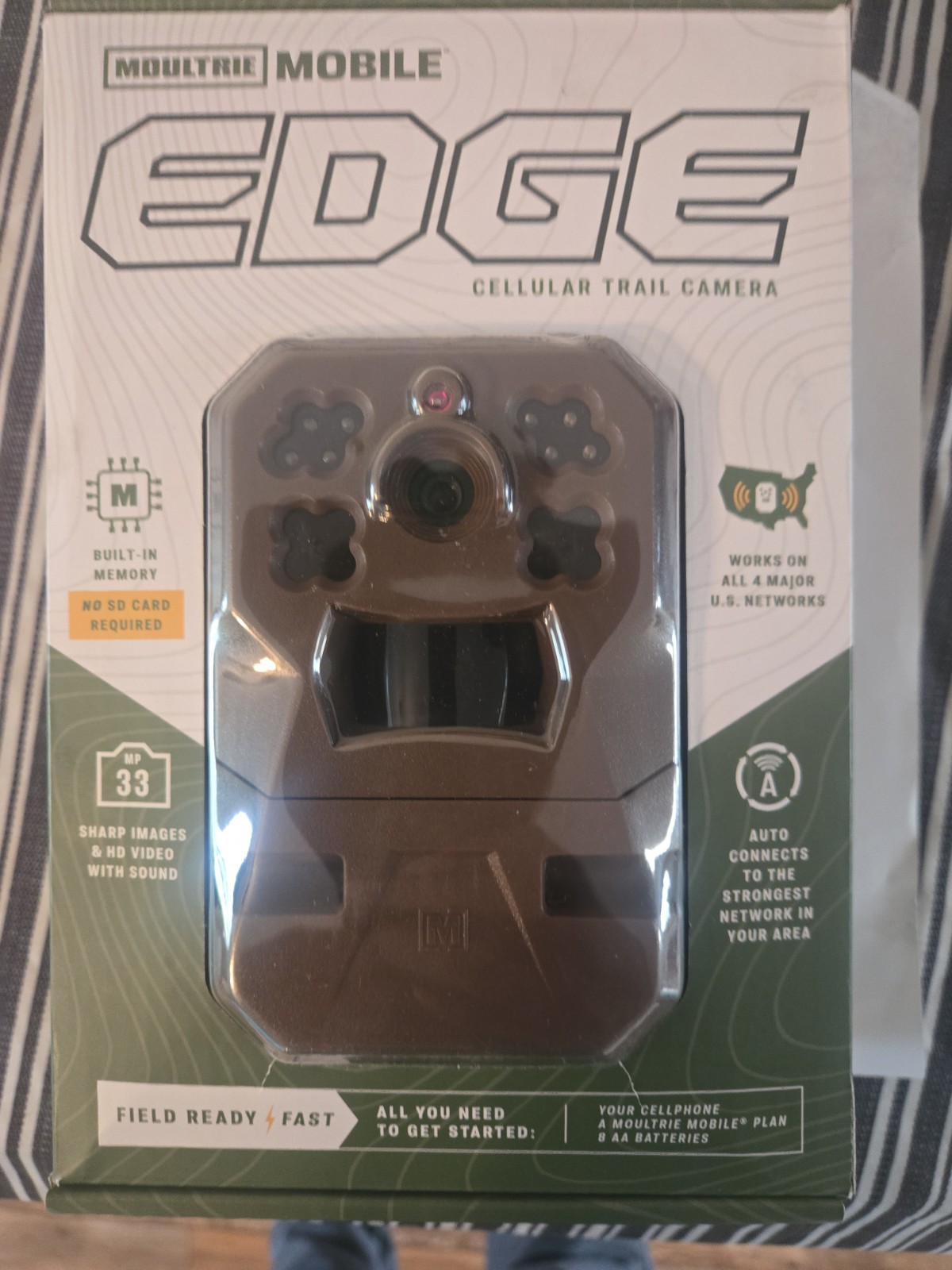 Moultrie Mobile Edge Cellular AT&T Verizon Game Trail Camera MCG-14076 Brand New Moultrie Mobile Edge Cellular AT&T Verizon Game Trail Camera MCG-14076 Brand New