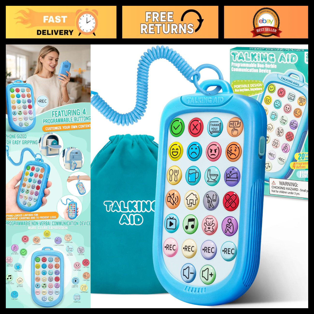 Portable AAC Device for Autism | Non-Verbal Communication Tool for Kids & Adults
