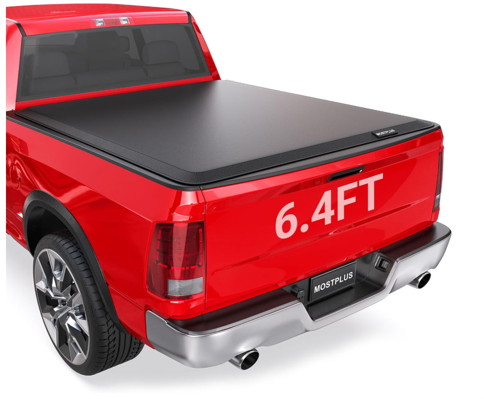 6.4/6.5ft Roll-Up Soft Tonneau Cover For 2003-2026 Ram 1500 2500 3500 Truck Bed