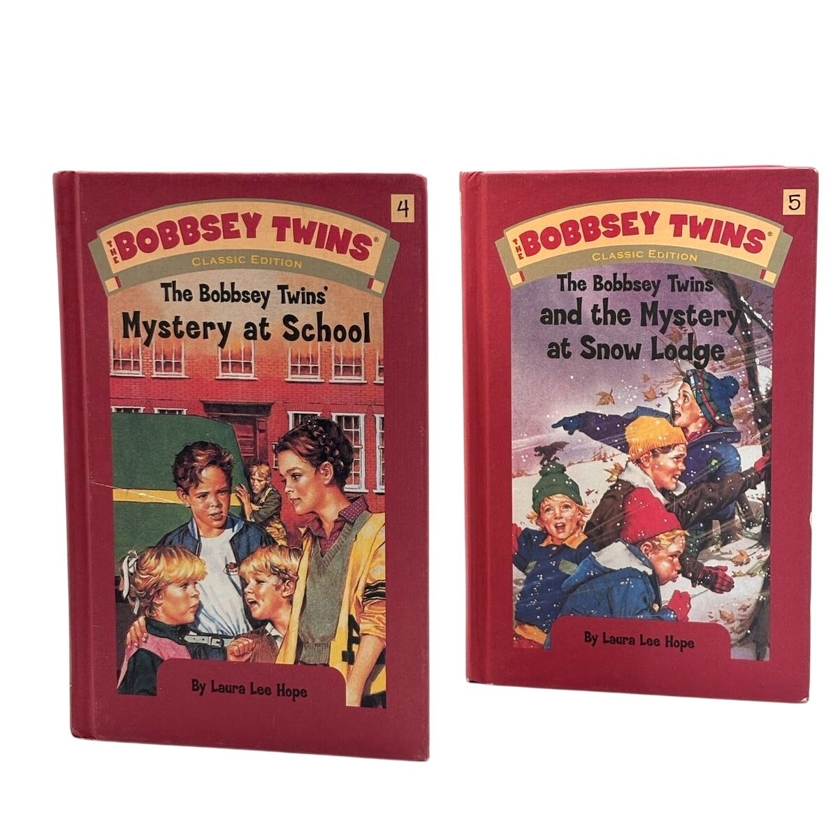 VTG 1989-90 Reproduction of 2 Bobbsey Twins Books, #\'s 4 & 5, Laura Lee Hope, HC