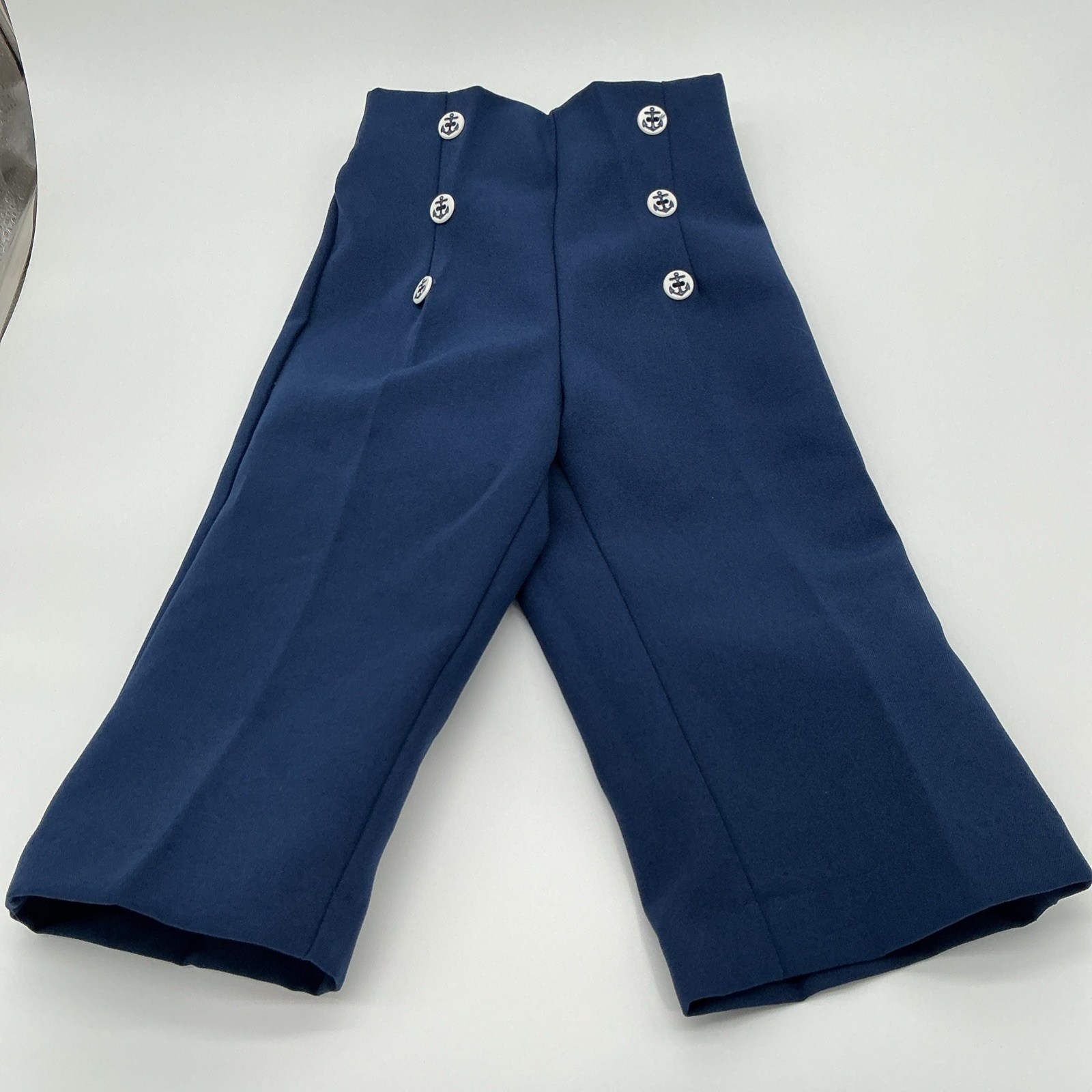 Vtg 70s 80s Sears Good Lad Baby Sailor Pants Trousers Navy Blue Knit 12M 18M USA