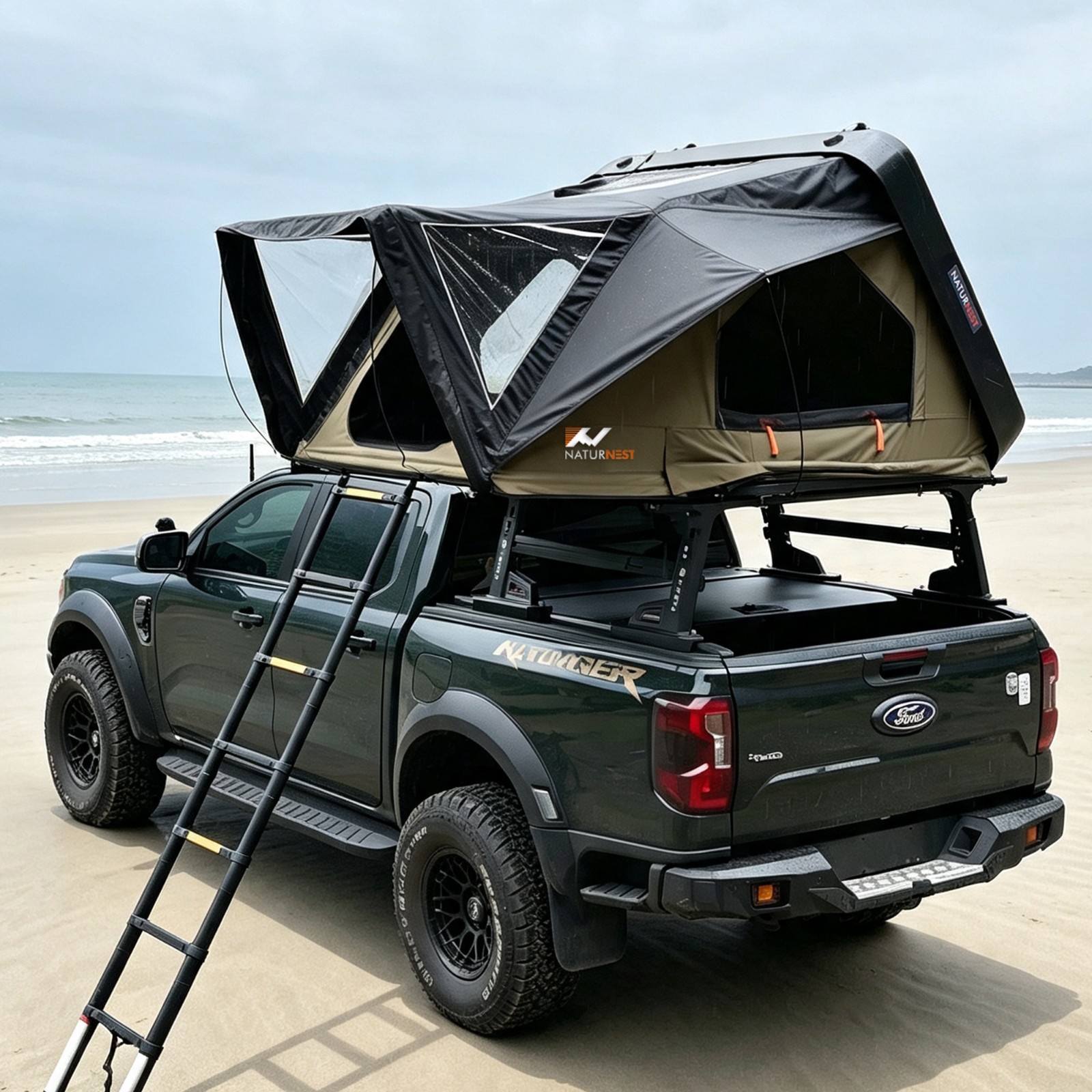 Naturnest Rooftop Tent Hardshell Clamshell Pop Up Roof Tent Sirius 1 Plus Series