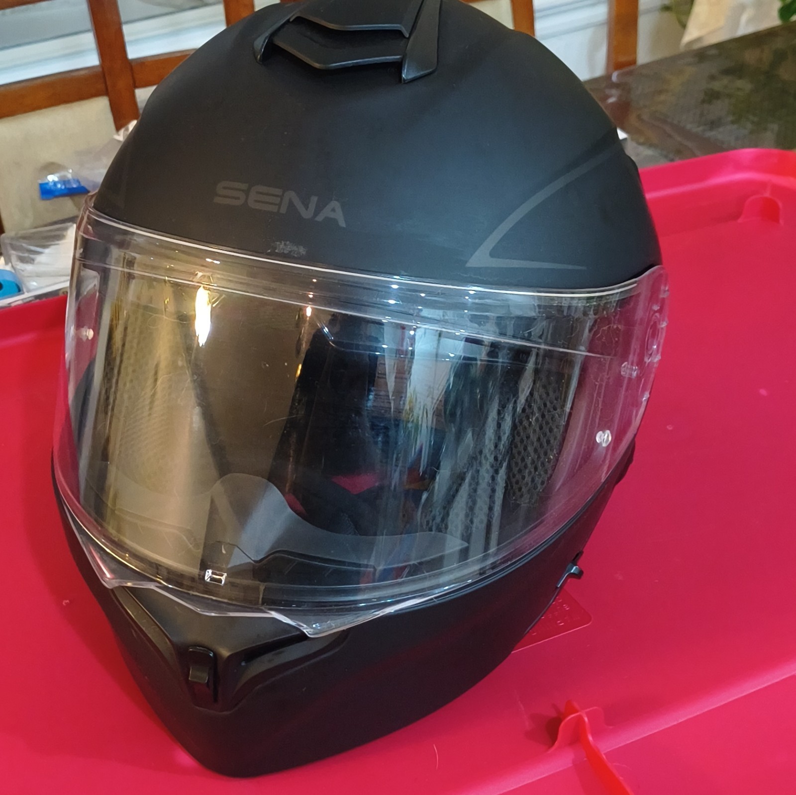 Tested And Working Sena Outrush R Modular Bluetooth Motorcycle Helmet Matte Blac