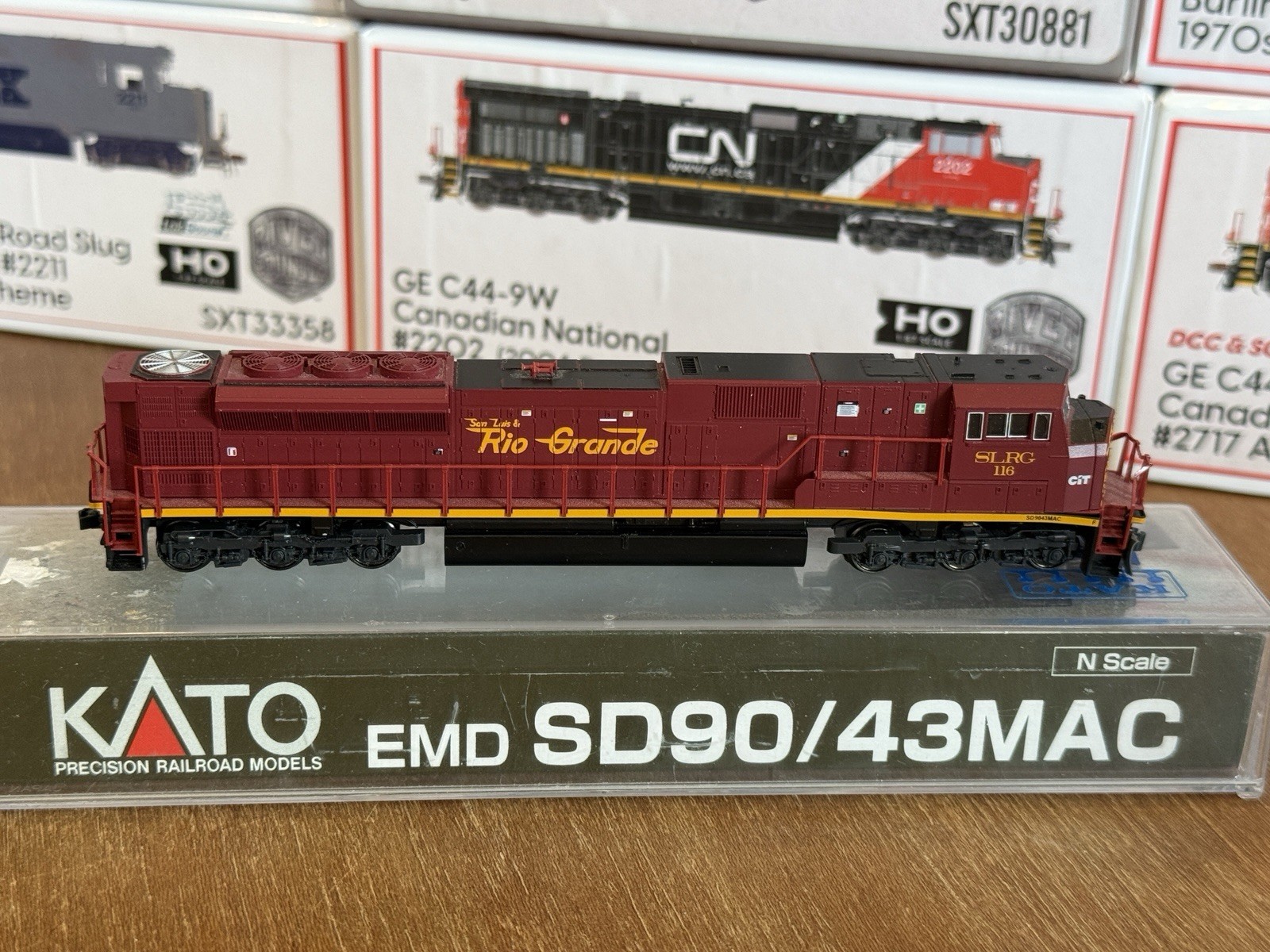 N Scale Kato DCC Equipped SD90/43MAC SLRG 116Rio Grande Diesel Gently Used N Scale Kato DCC Equipped SD90/43MAC SLRG 116Rio Grande Diesel Gently Used