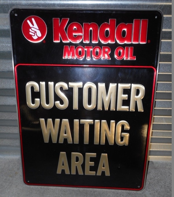 Kendall Motor Oil Sign Embossed 24\ Kendall Motor Oil Sign Embossed 24\