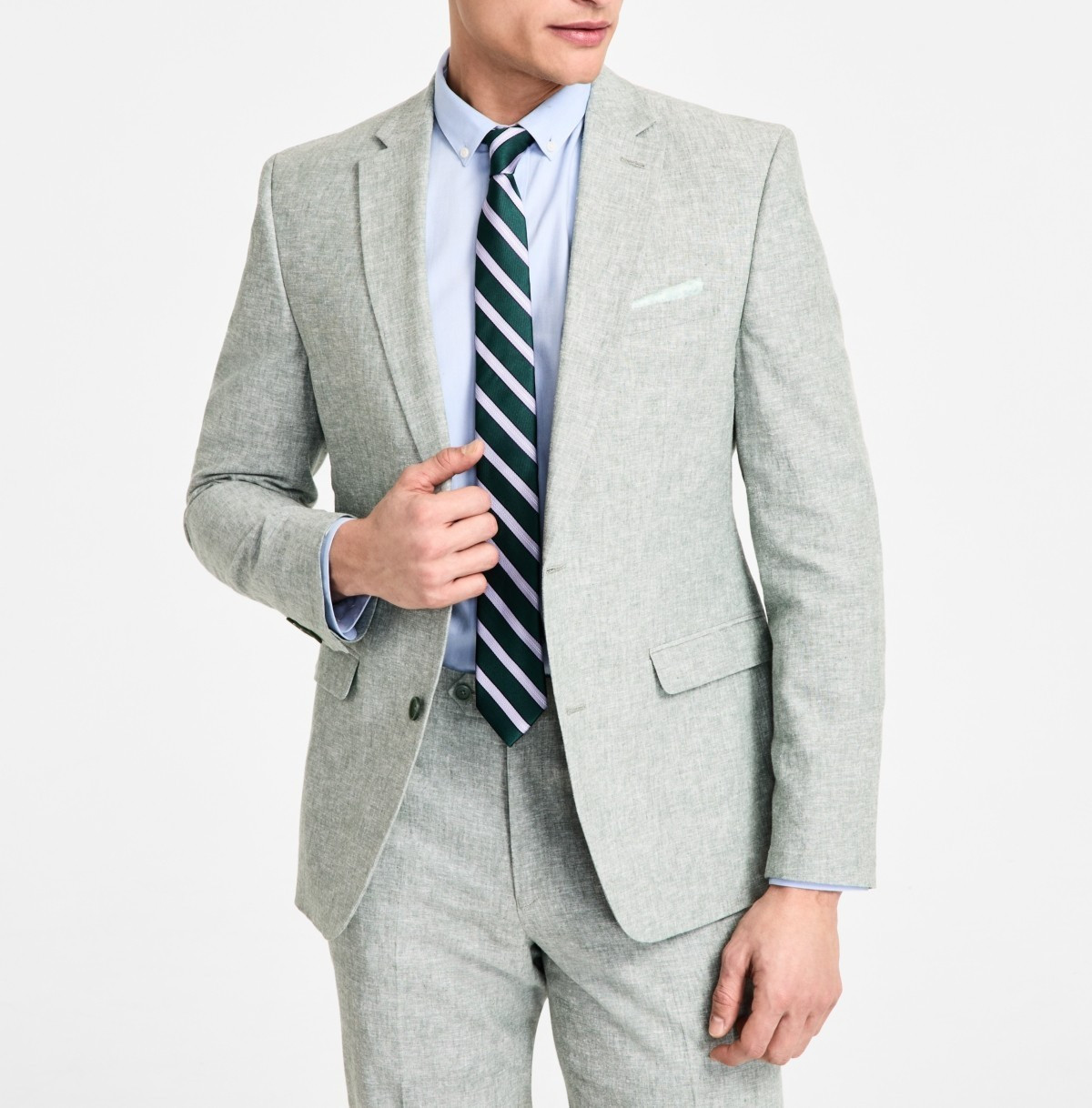 Bar III Men's Slim-Fit Linen Suit Jacket MSRP $360