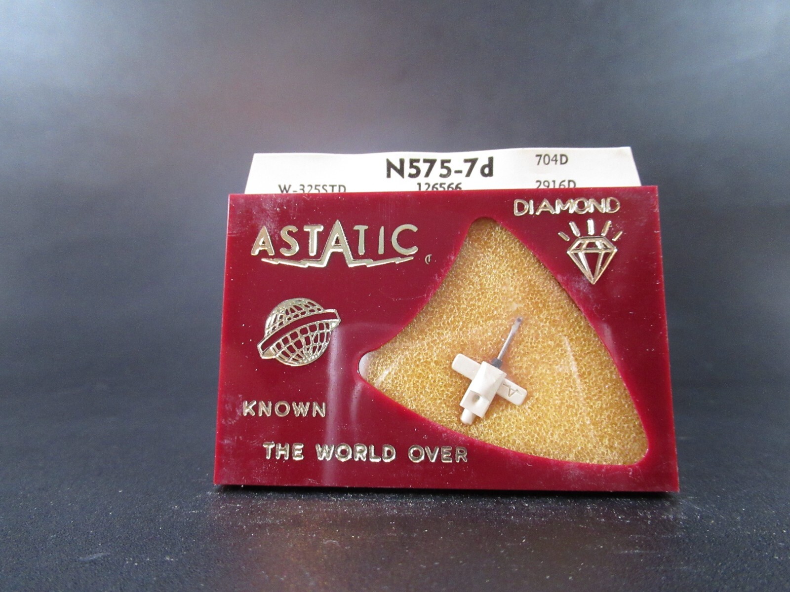 ASTATIC PHONOGRAPH NEEDLE N575-7D, 126566, W-325STD, 704D, 2916D, NEW (HB)