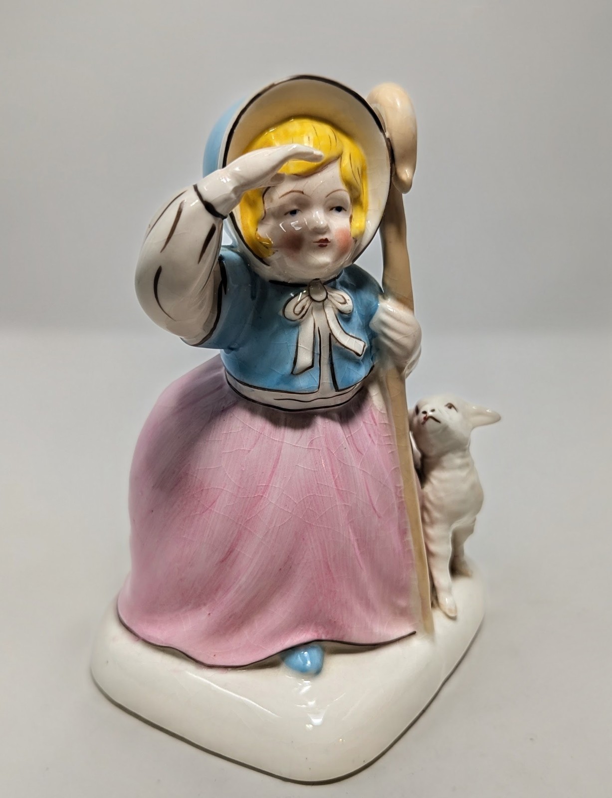 Vintage 1950s Little Bo Peep Ceramic Planter