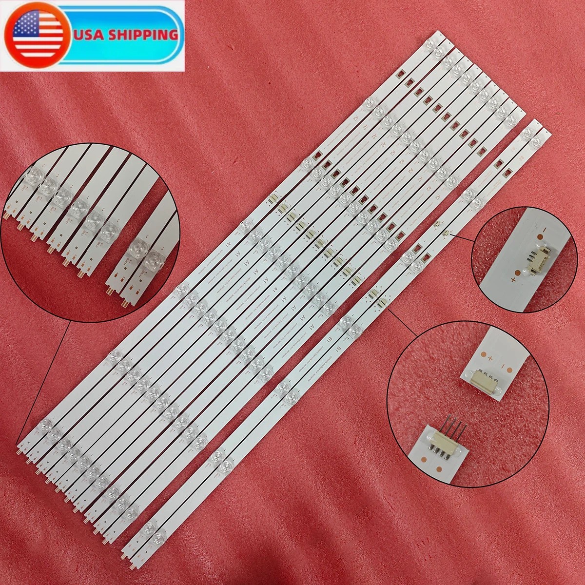 LED Backlight Strips For ONN 100044717 E4FAA75R 30375007005 LED75D07A-ZC66AG-06