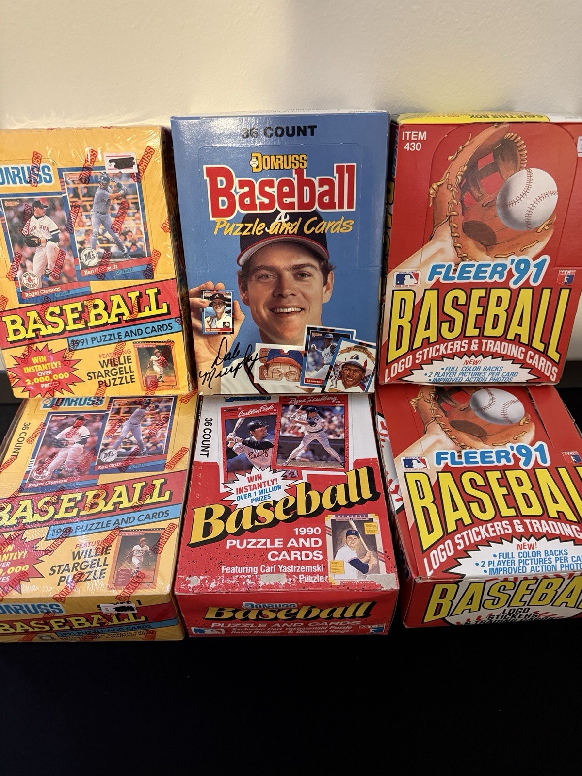 Baseball Cards - Unopened Packs from Vintage Box - 100 Cards In Sealed Packs