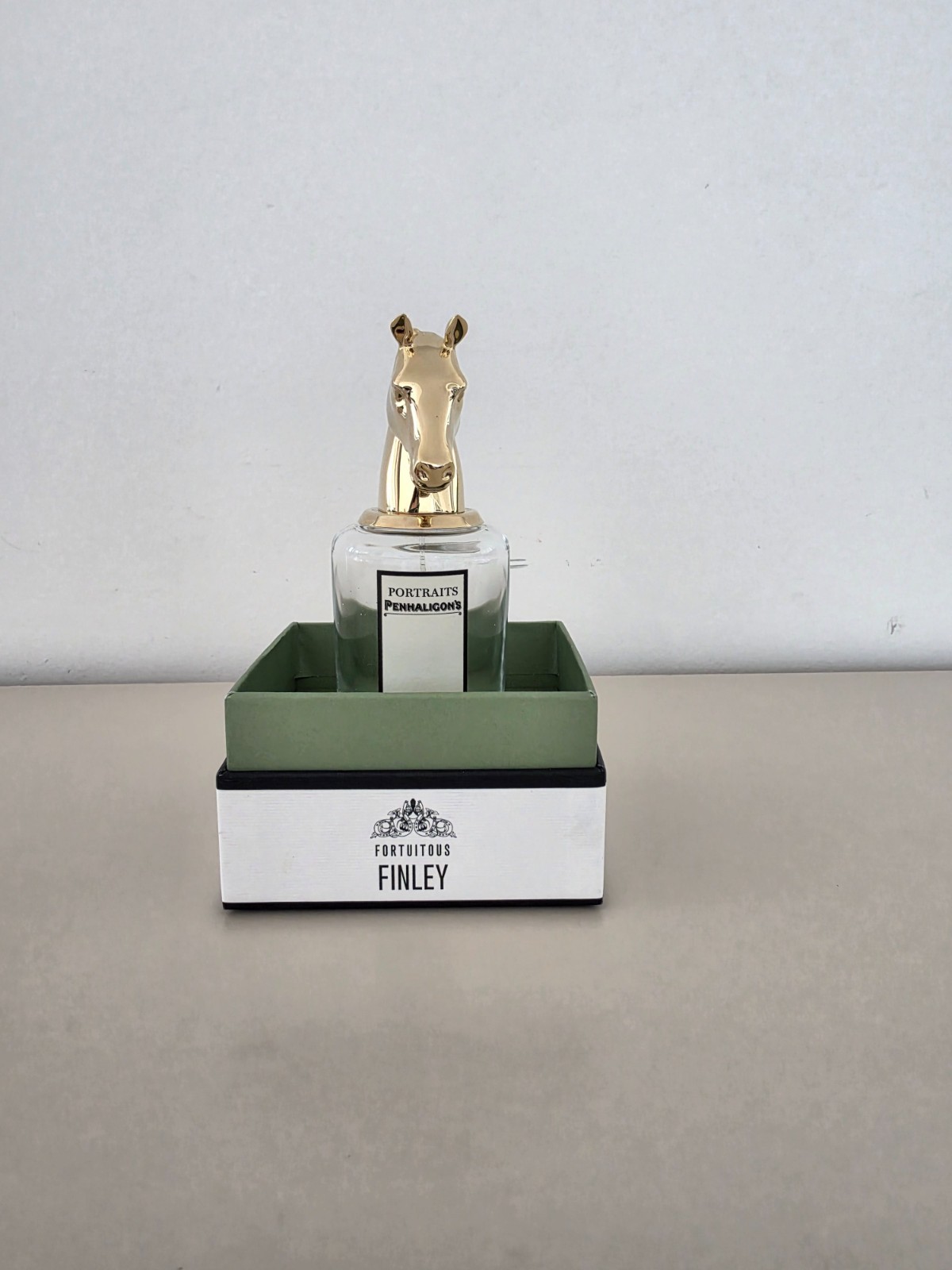 Empty Penhaligon\'s Portraits Finley Empty Perfume Bottle - Gold Horse Stopper