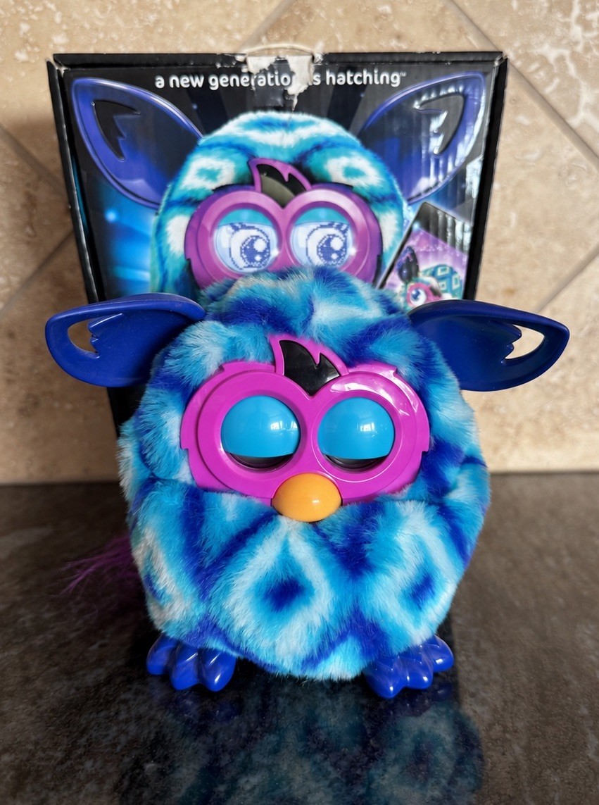 2013 Hasbro Furby Boom Blue Diamonds A6848 w/ Original Box Tested Working