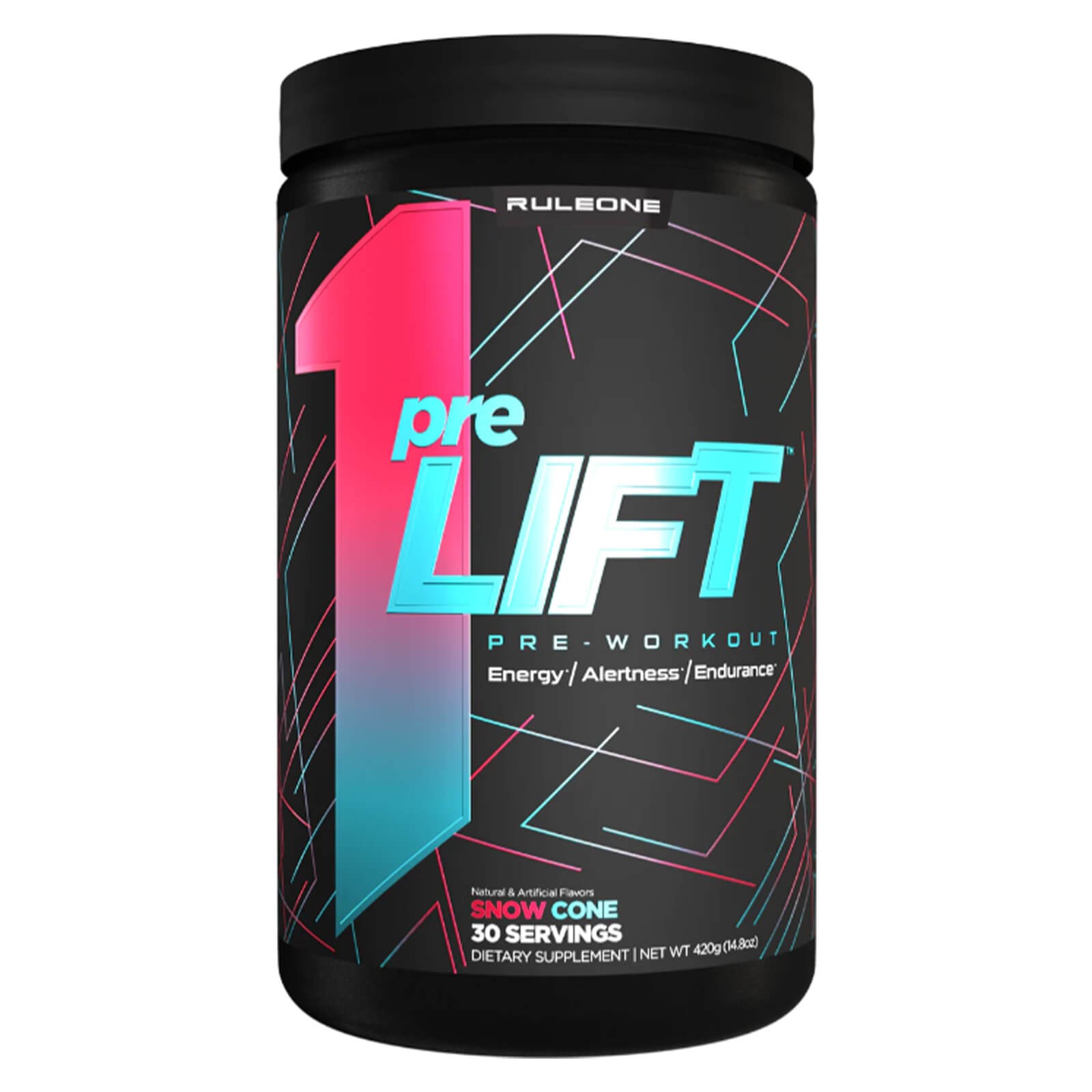 RULE 1 preLIFT Snow Cone High Intensity Pre Workout 420g RULE 1 preLIFT Snow Cone High Intensity Pre Workout 420g