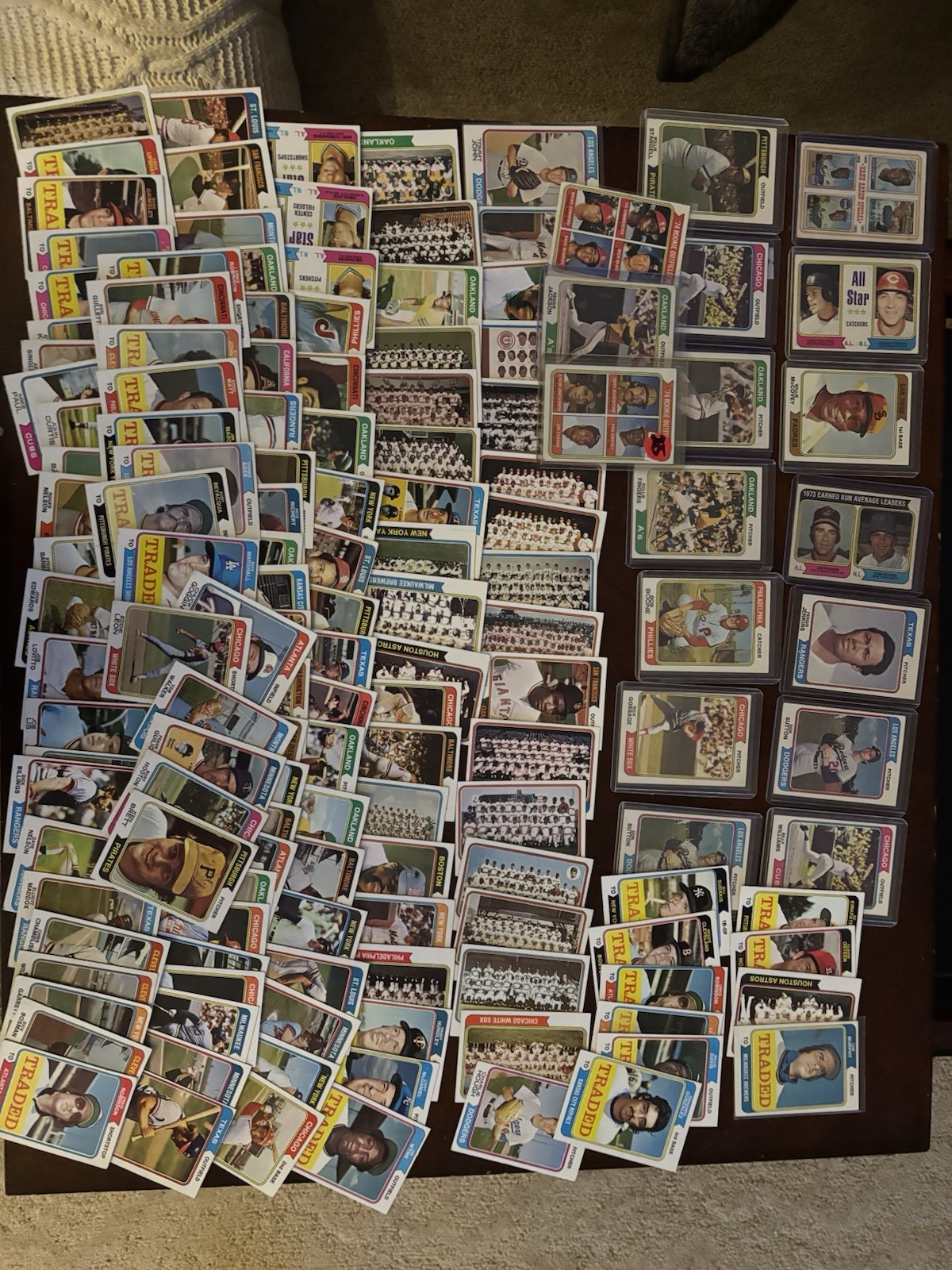 1974 Topps Baseball 140 Card Lot Ken Griffey Rc Reggie Jackson Hank Aaron High G 1974 Topps Baseball 140 Card Lot Ken Griffey Rc Reggie Jackson Hank Aaron High G