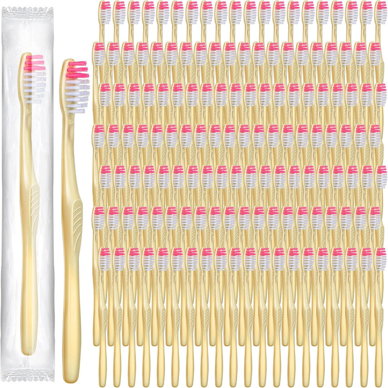 1000 Pcs Disposable Toothbrushes Bulk Individually Wrapped Manual Soft Bristle T