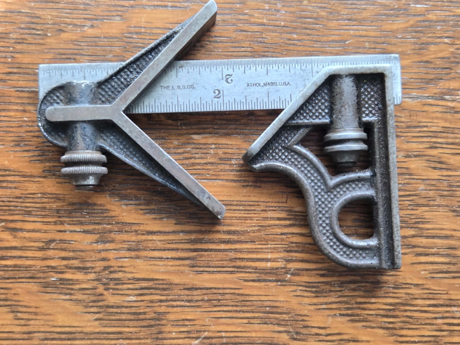 Vintage Starrett (The L.S.S. Co.) Combination Square w/Center Head/4\