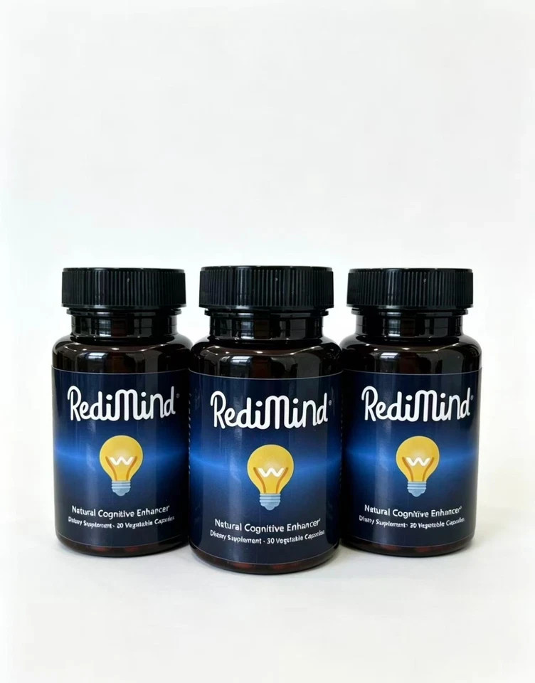 3 Packs RediMind Brain Enhancer 30 Caps Organic Focus Memory Cognitive Health