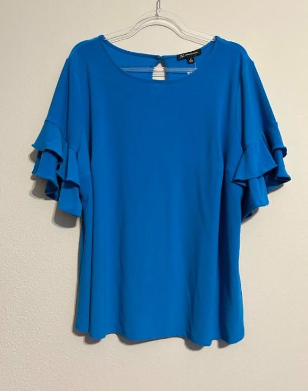 INC International Concepts 2X Vibrant Resort Blue Blouse NWT