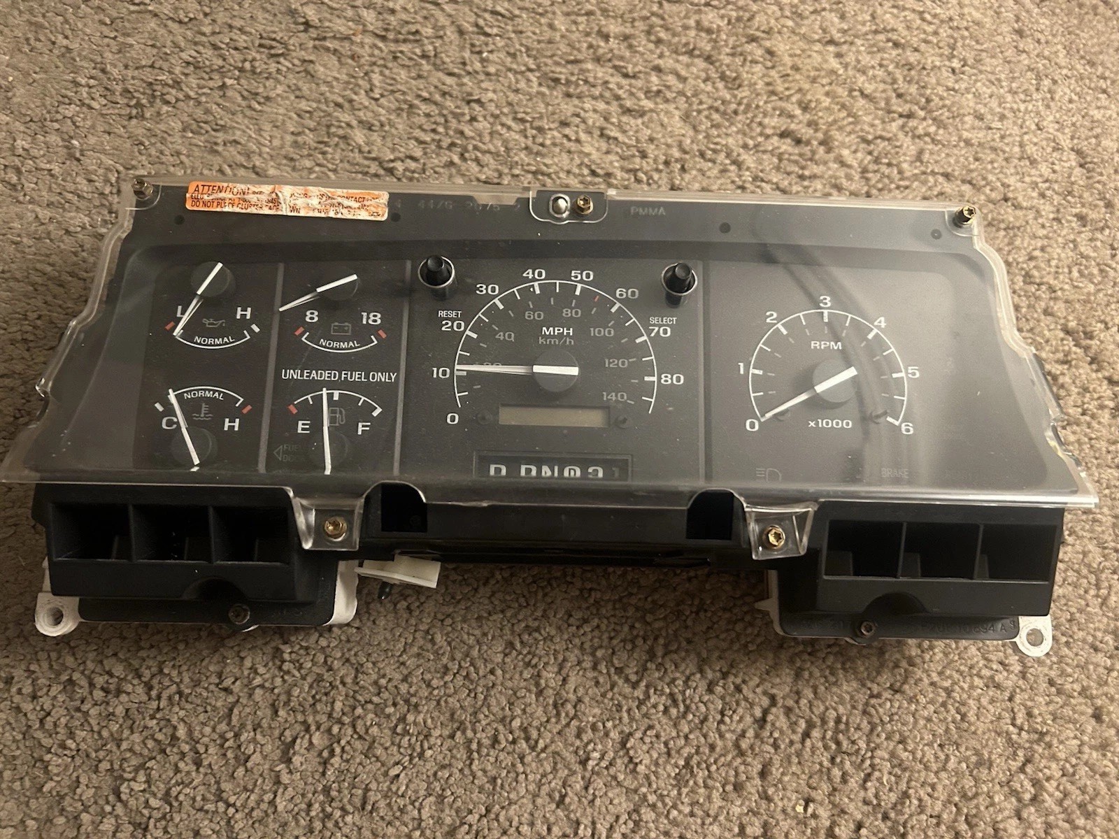 1992-1993 Ford OBS F-150 F-250 F-350 Dash Instrument Gauge Cluster F2TF-10848-AA