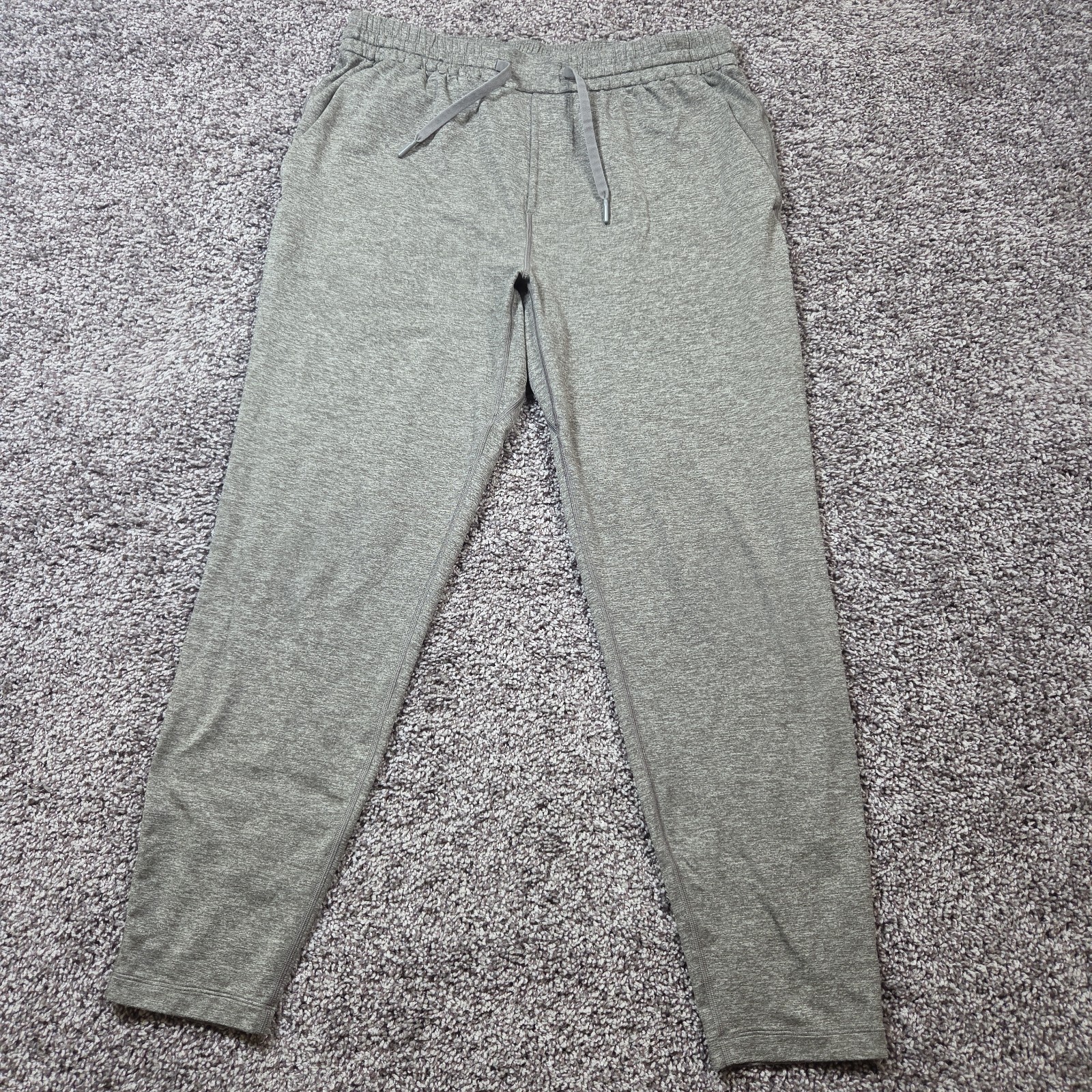 Lululemon City Sweat Joggers Mens Large Heather Gray Stretch Drawstring LM5ARES