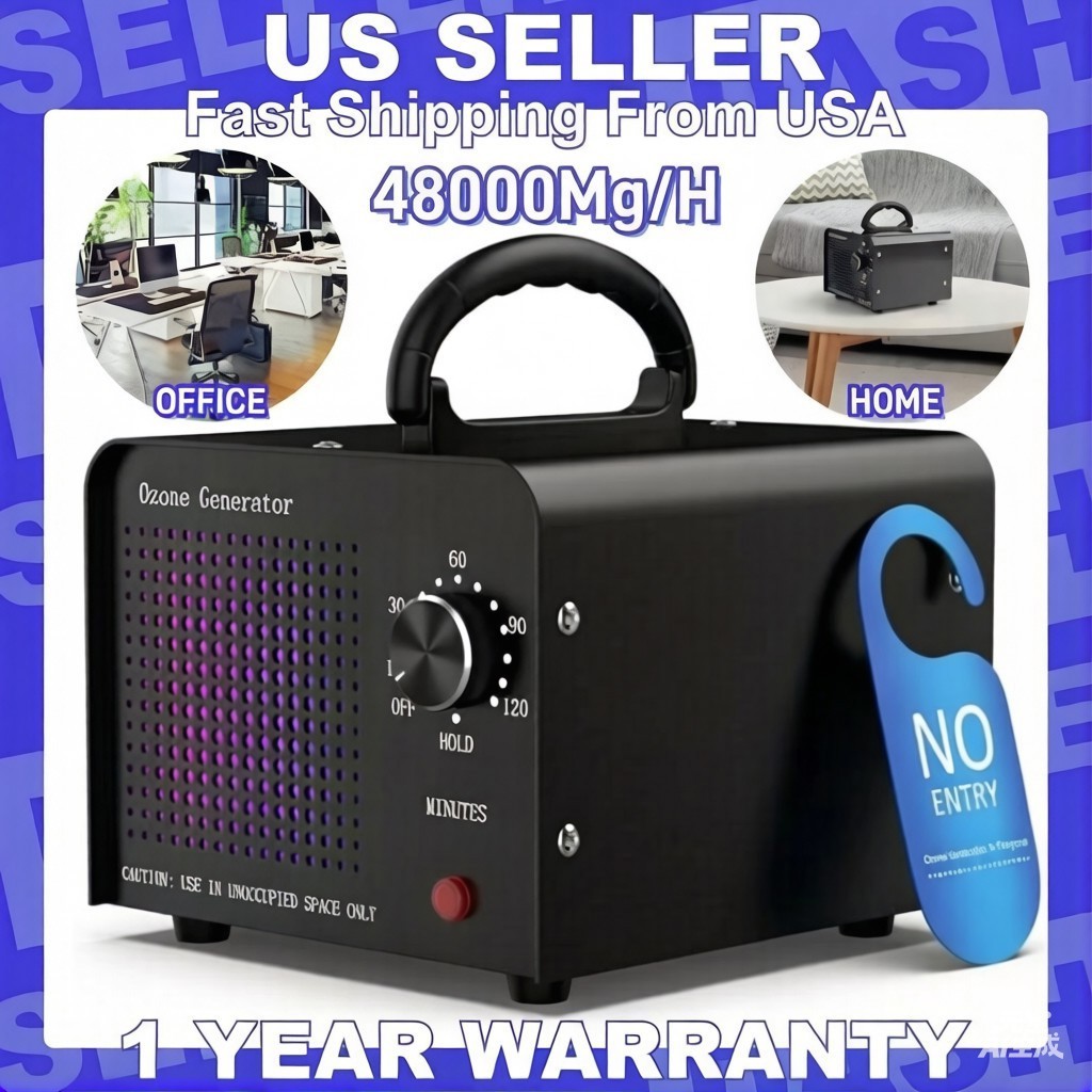 48000mg/h Ozone Generators Machine Air Purifier Ionizer Ozonator Timer for Home