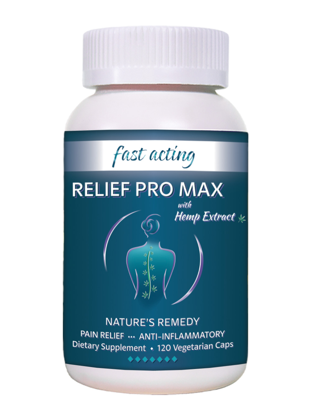 Relief Pro MAX - Inflammation and Pain Relief - (120 Caps) Improved