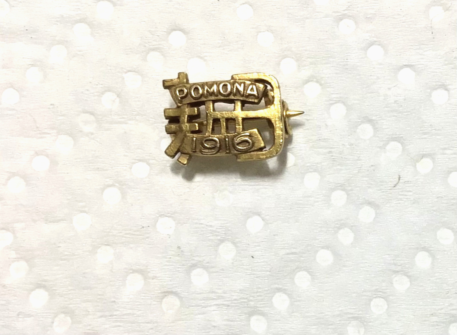 Antique 1916 Pomona College Gold Pin Antique 1916 Pomona College Gold Pin