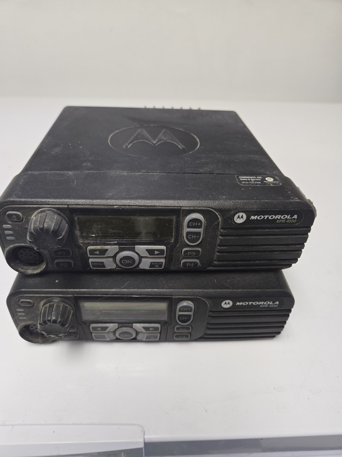 2 Motorola XPR4550 UHF (403-470MHz) Mobile Radio  AAM27QNH9LA1AN
