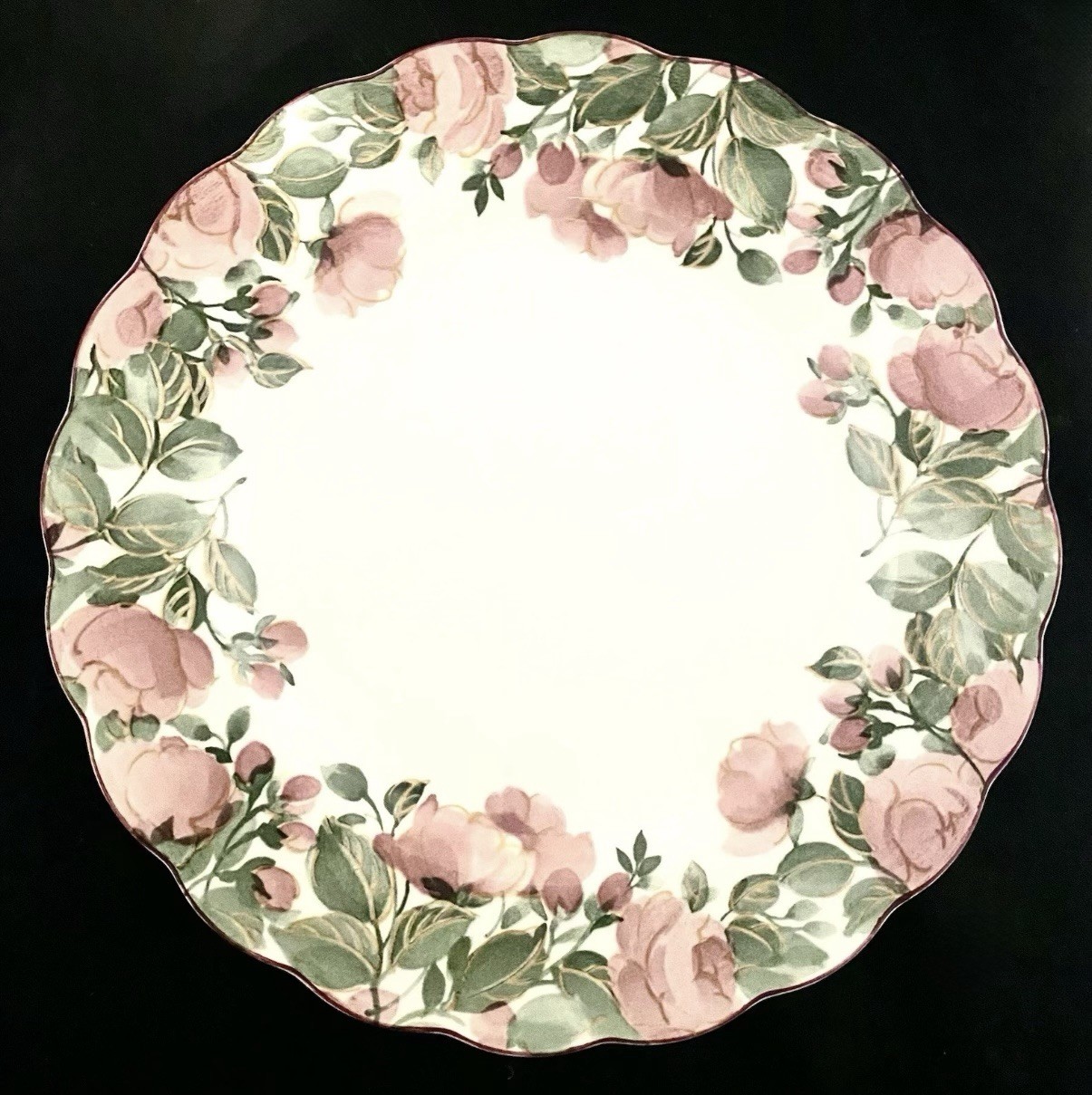 1990s Nikko Precious Dinner Plate Pink Roses Leaf Dena Japan Replacement