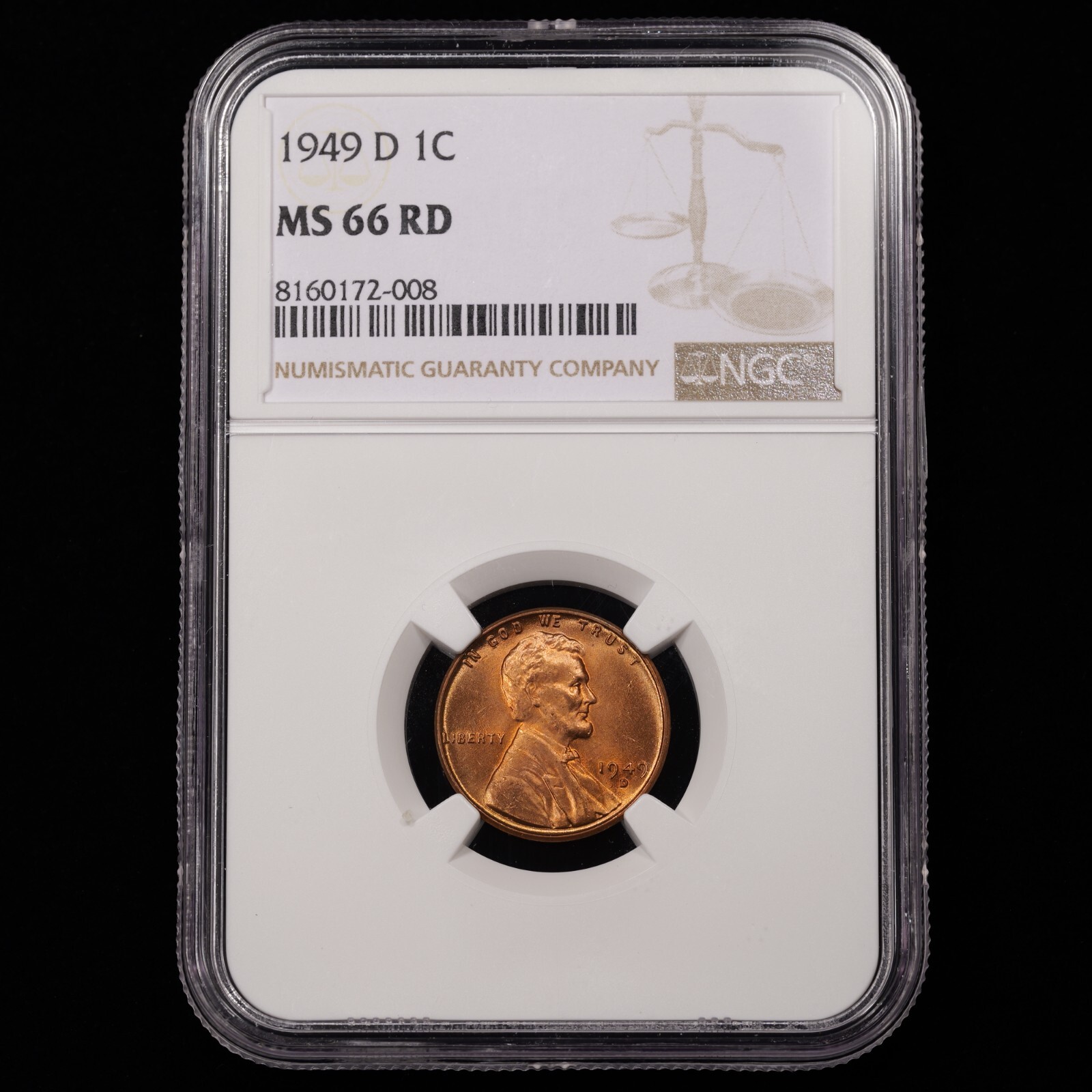 1949-D Lincoln Wheat Cent 1c - NGC GRADED MS66RD