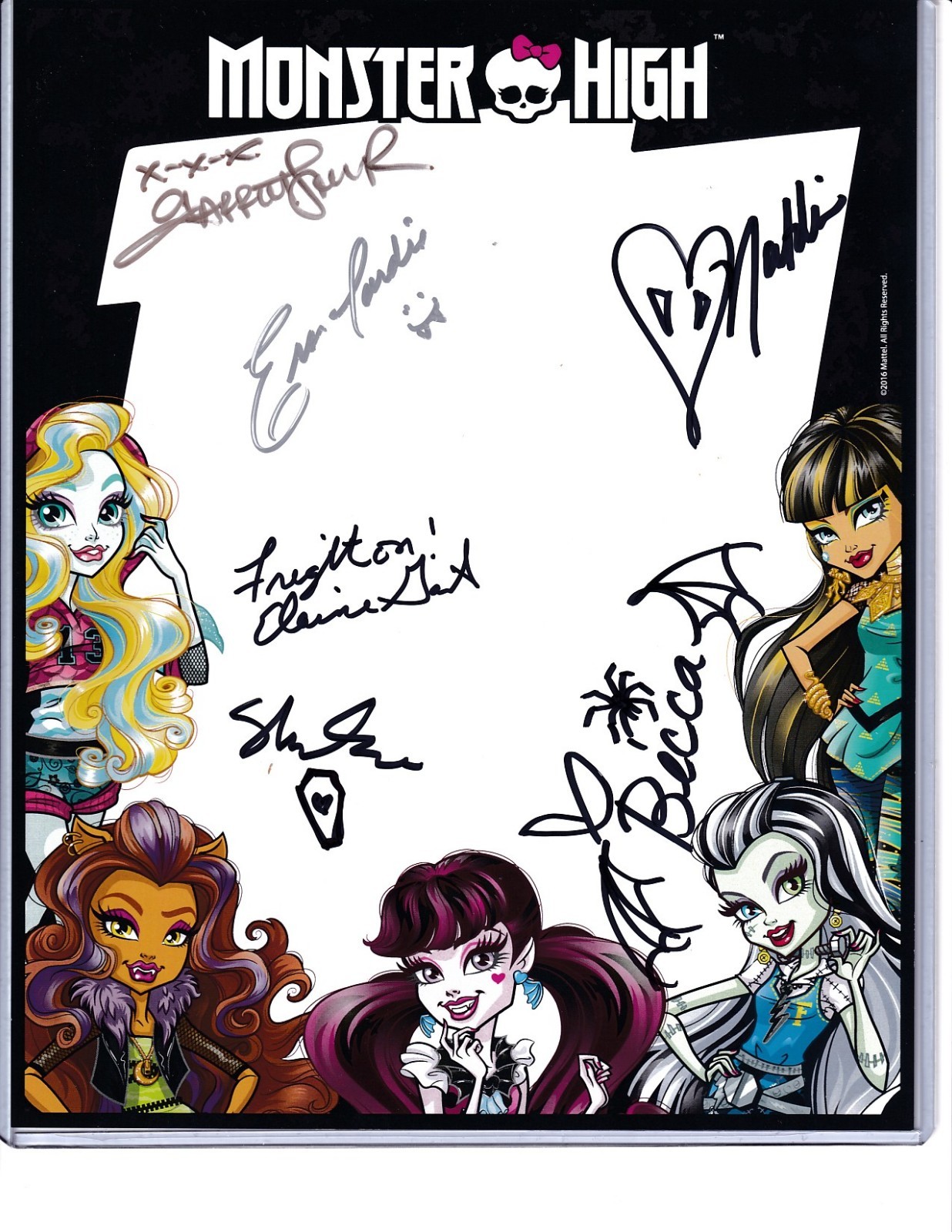 Monster High artists creators designers signed 2016 SDCC Mattel 8x10 promo photo Monster High artists creators designers signed 2016 SDCC Mattel 8x10 promo photo