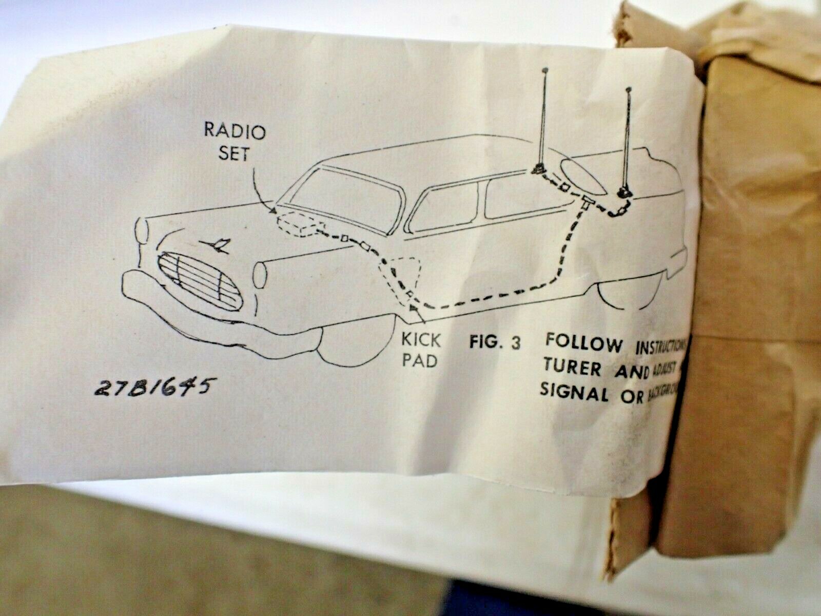 NOS Dual Rear 1950s Antenna Disappearing Twin Rear Antennas Straight  Or Angled