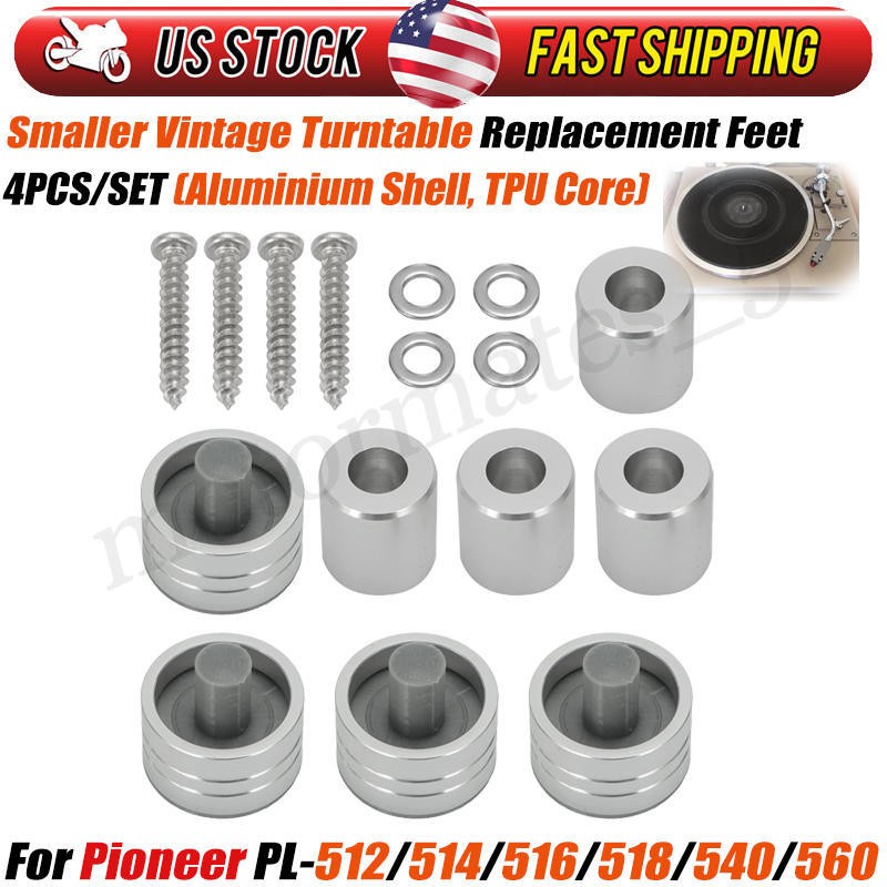 New Vintage Turntable Replacement Feet 4X for Pioneer PL-512 514 516 518 540 560 New Vintage Turntable Replacement Feet 4X for Pioneer PL-512 514 516 518 540 560
