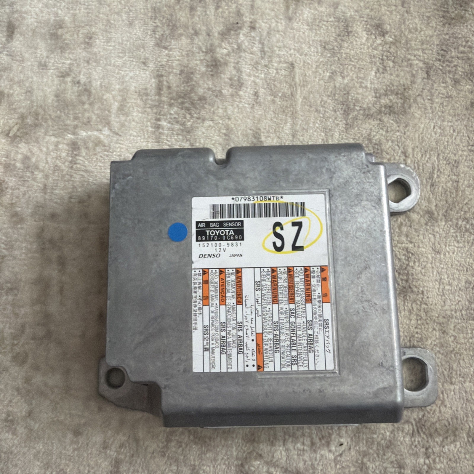 2022-25 TOYOTA TUNDRA SRS CONTROL MODULE 89170-0C690/891700C690 -NO RESET NEEDED