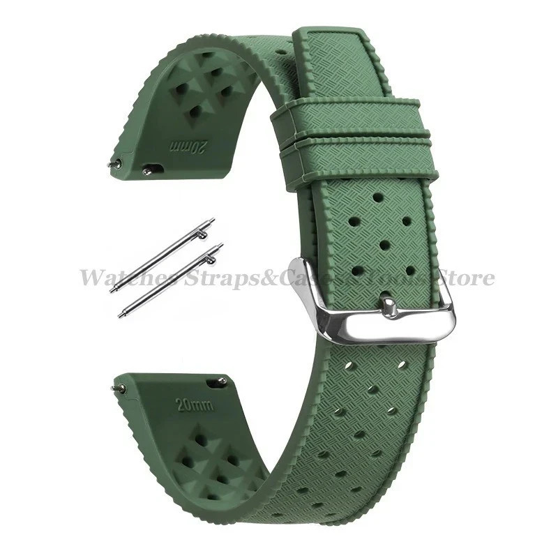 Tropical Silicone Watch Strap Band Quick Release Watch Band 18mm 20mm 22mm Smart