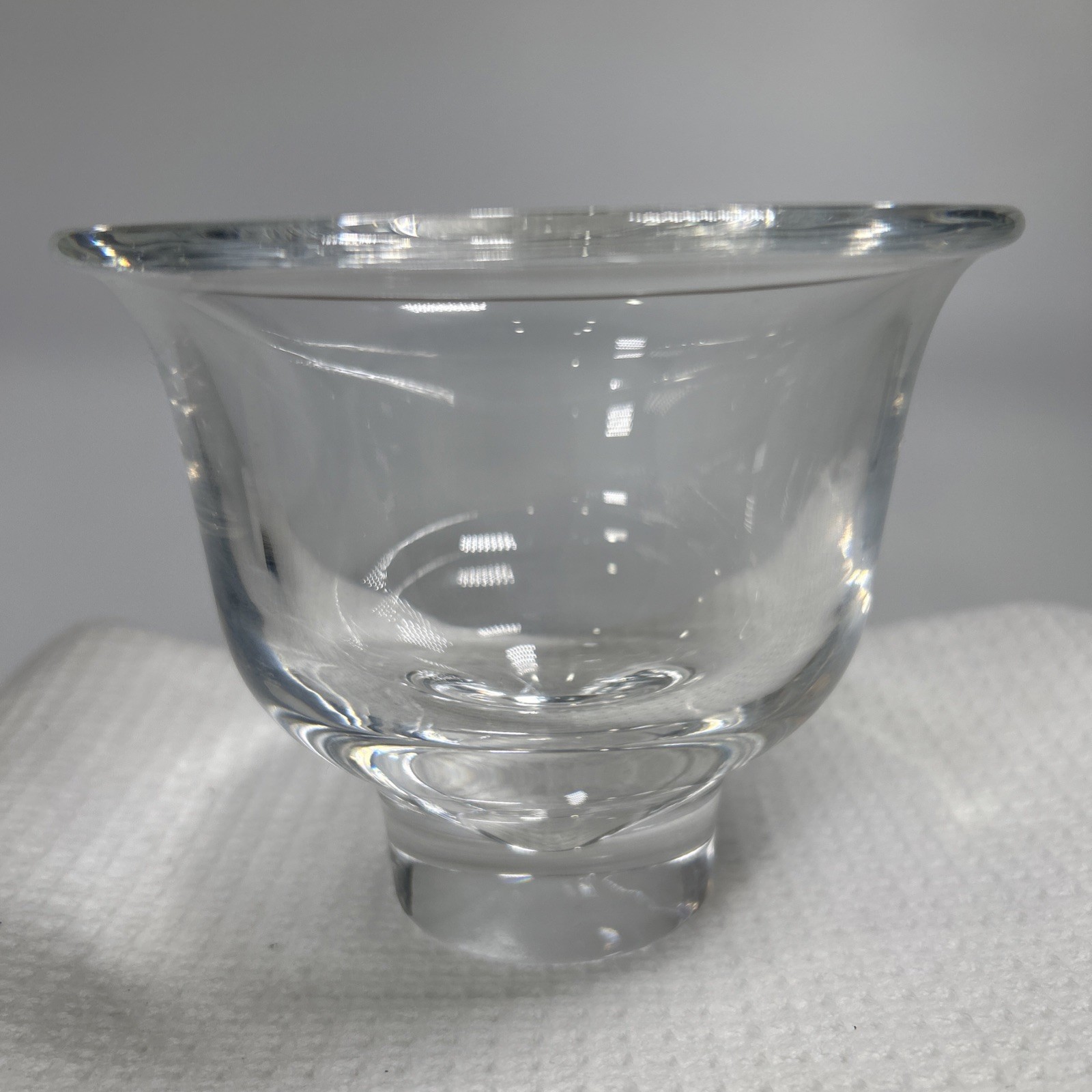 Vtg Steuben Crystal Footed Bowl Vase 8284 by Donald Pollard MCM Hand-blown Vtg Steuben Crystal Footed Bowl Vase 8284 by Donald Pollard MCM Hand-blown