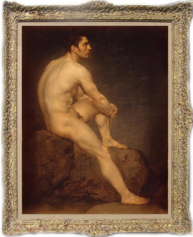 Hand painted Old Master-Art Antique Oil Painting male men on canvas 24\ Hand painted Old Master-Art Antique Oil Painting male men on canvas 24\